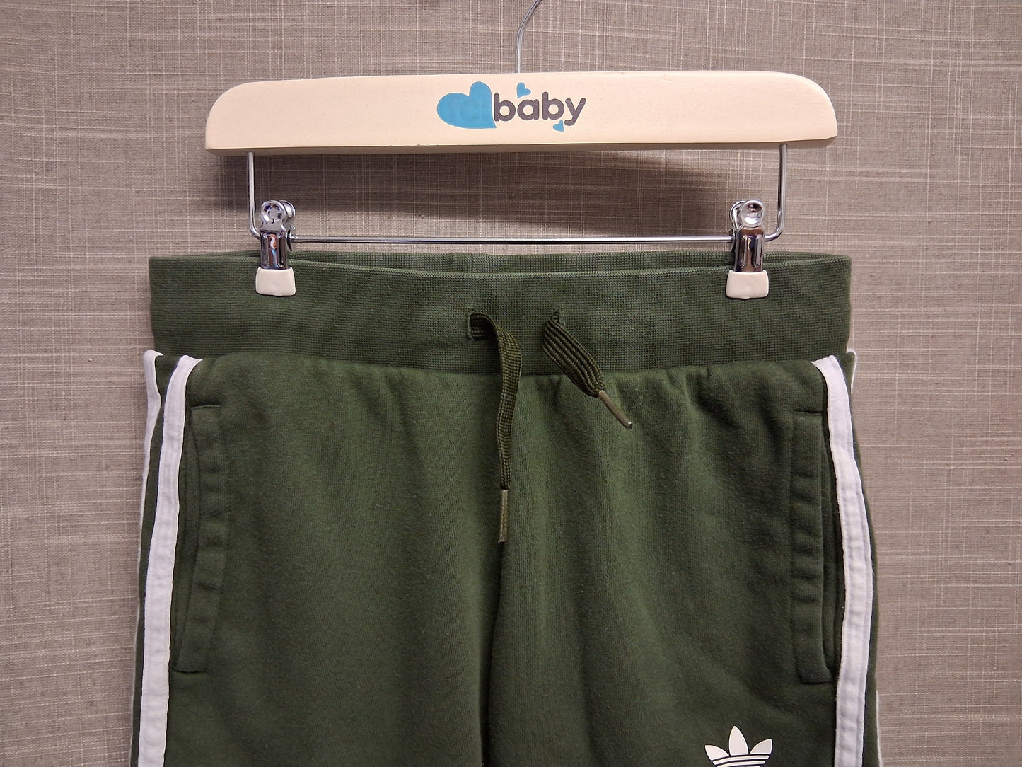 Adidas Boys Green Jersey Jogger Sweat Shorts Age 6-7 Years