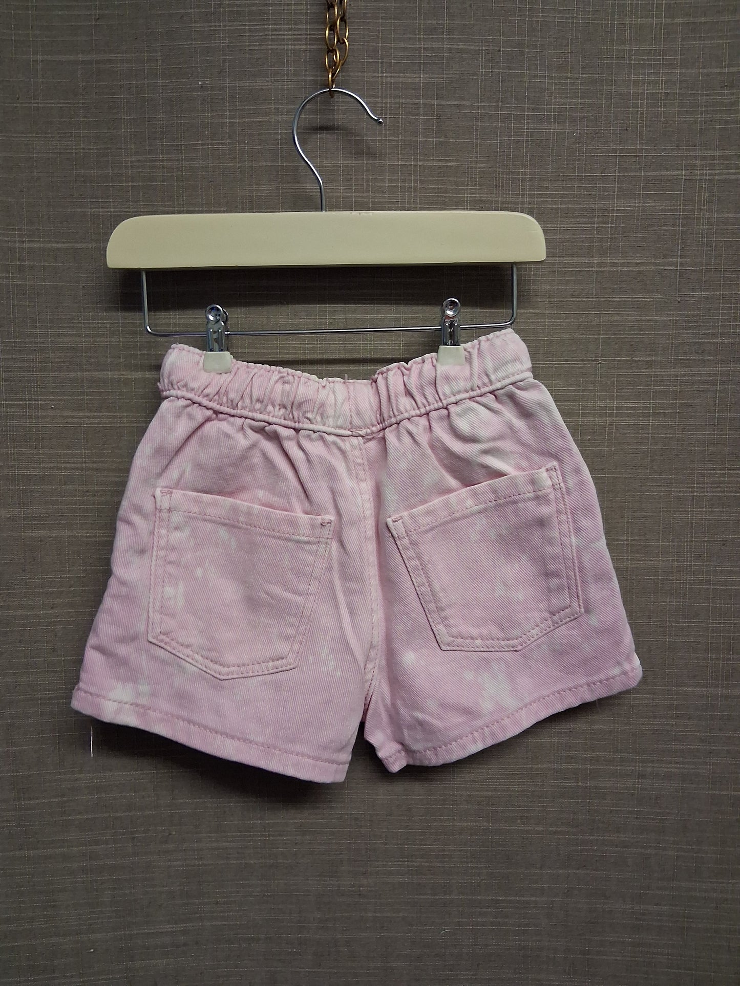 Primark Tie Waist Shorts Pink Denim Shorts Age 18-24 Months
