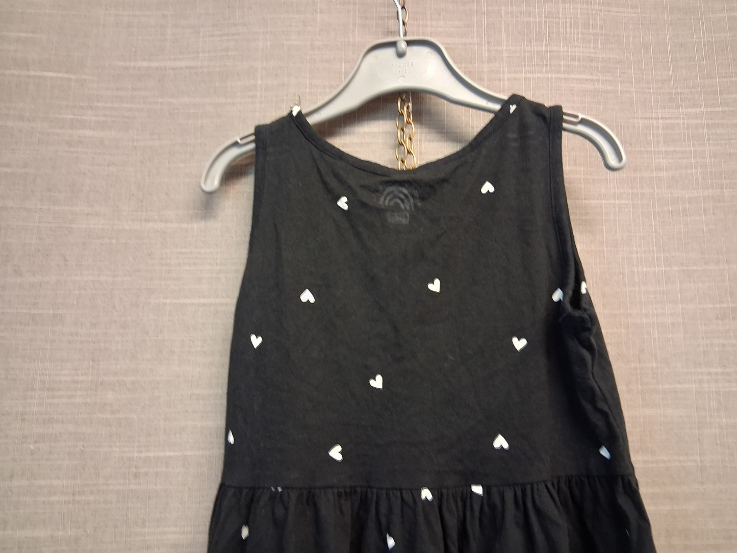 F&F Girls Black Sleeveless Sundress Age 6-7 Years