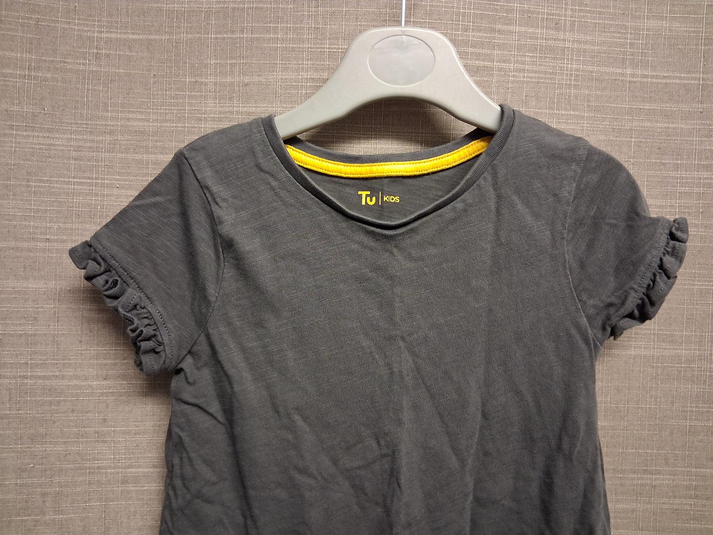 TU Girls Basic Grey Short Sleeve T-Shirt Age 3 Years