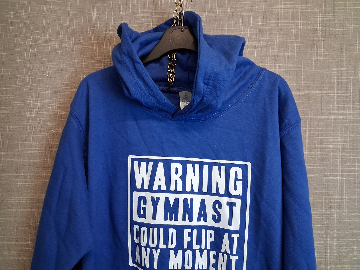 Just Hoods Girls Blue Hoodie Gymnastics Theme Age 12-13 Years NWOT