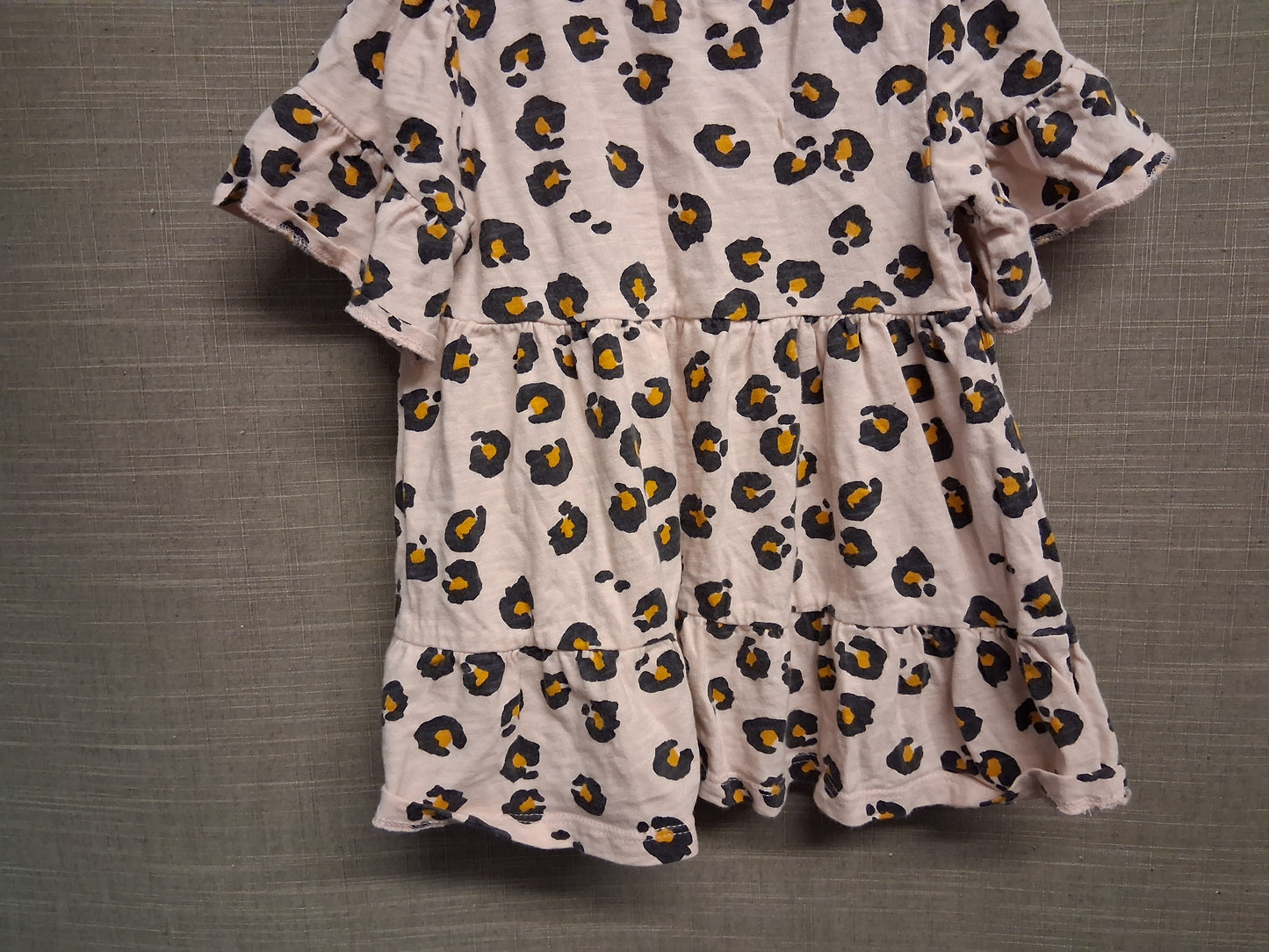 Next Girls Peplum Animal Print Short Sleeve T-Shirt Age 18-24 Months
