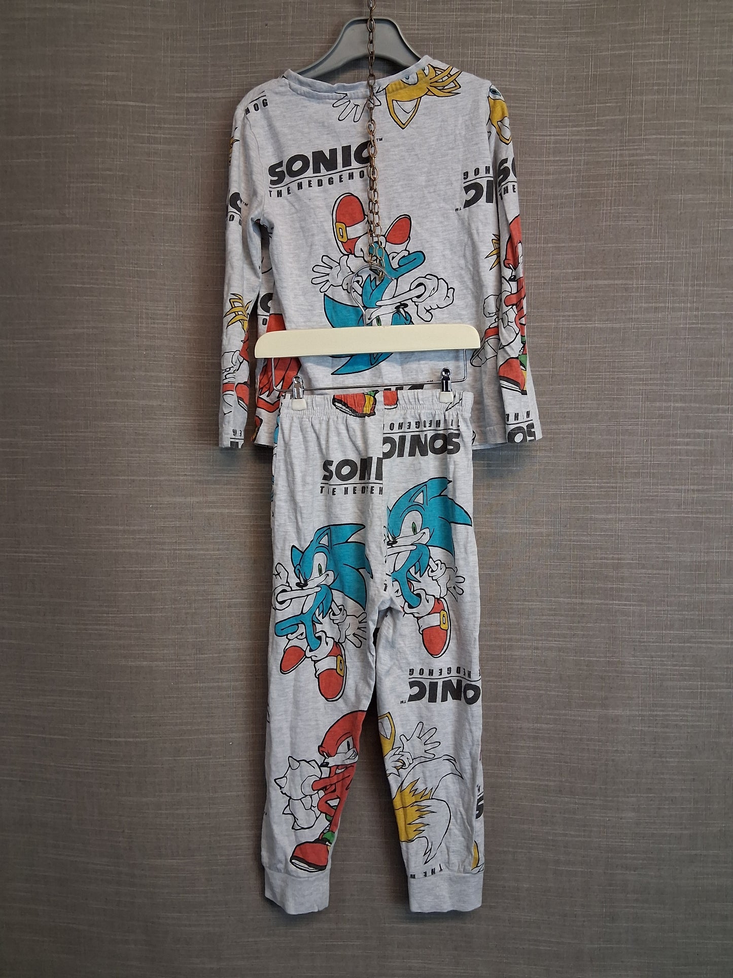 TU Boys Sonic The Hedgehog Pyjamas PJs Set Age 4-5 Years