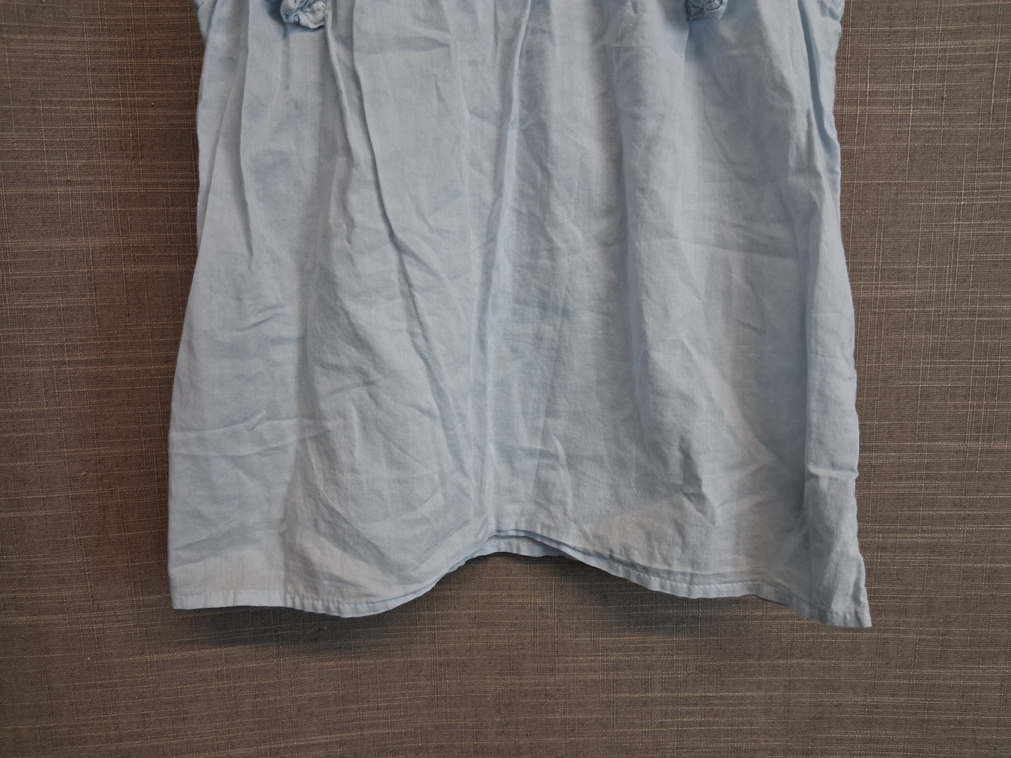 H&M Girls Blue Sleeveless T-Shirt Age 3-4 Years 100% Cotton