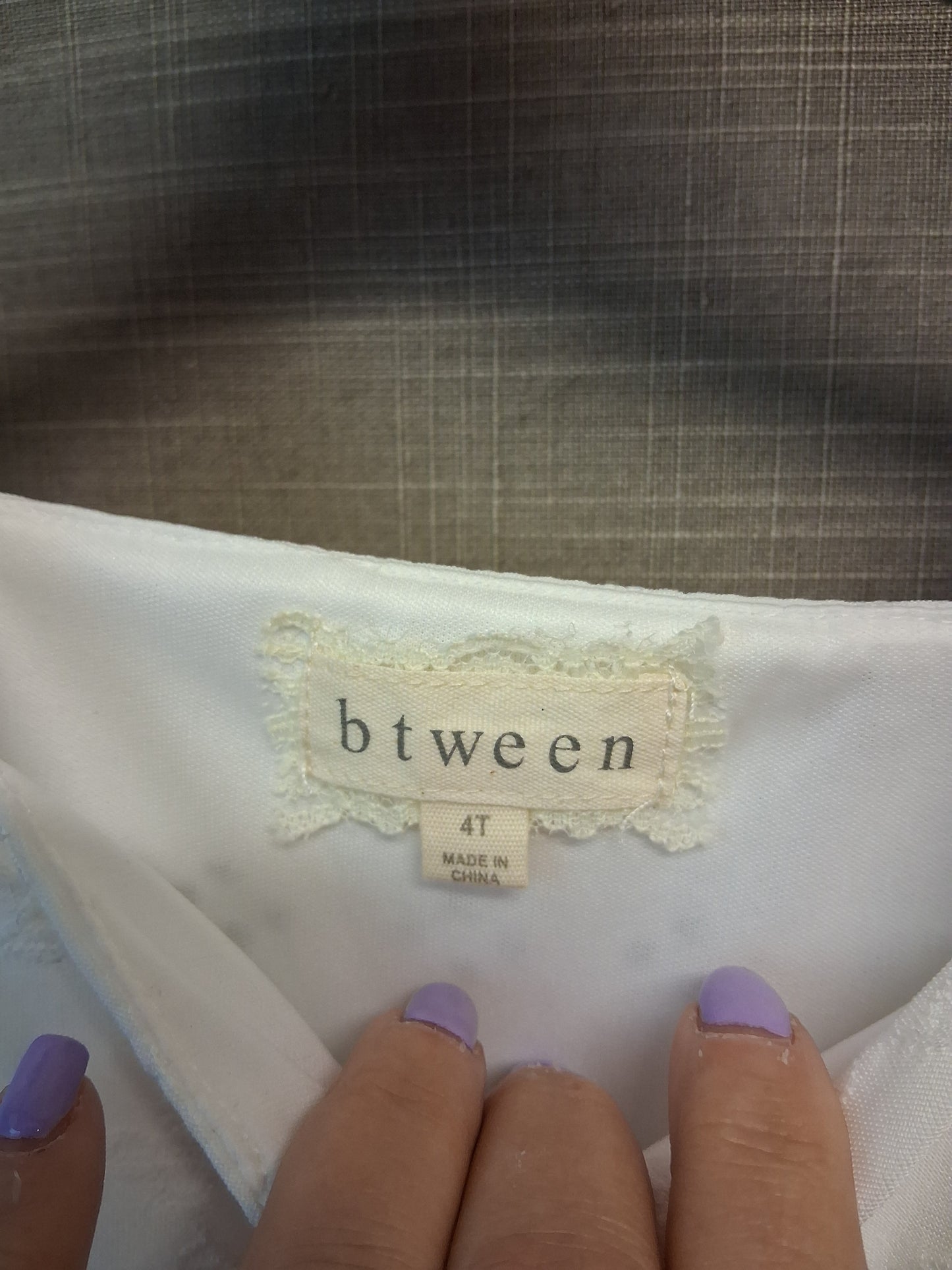 Btween Girls White Brodiere Anglaise A Line Dress Age 4 Years New