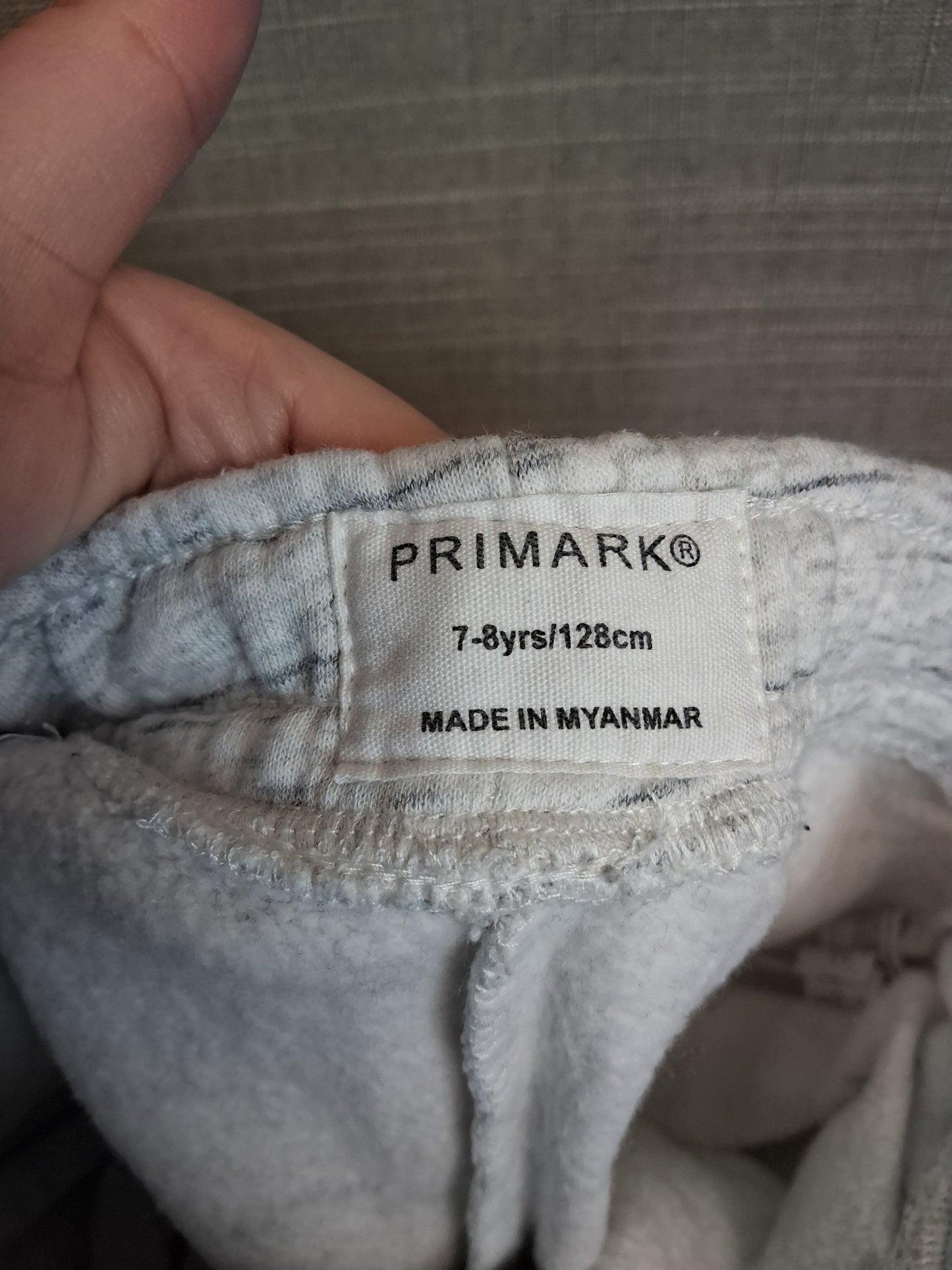 Primark Boys Jersey Shorts Light Grey Age 7-8 Years