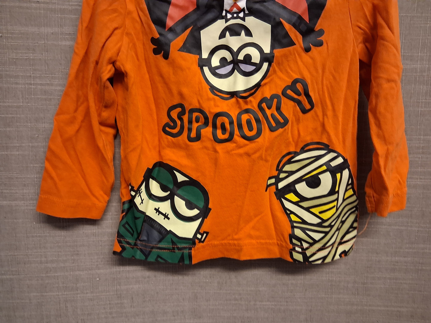 F&F Minions Theme Halloween Long Sleeve T-Shirt Orange Age 18-24 Months