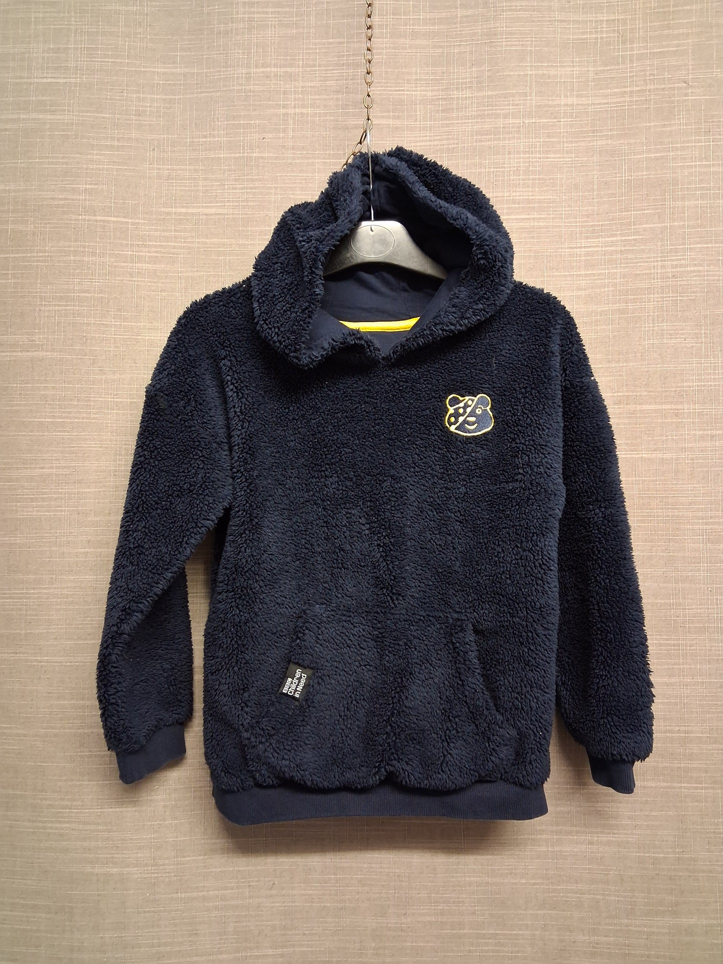 George Boys "Pudsey" Children in Need Blue Fleece Sweater Hoodie Age 6-7 Years