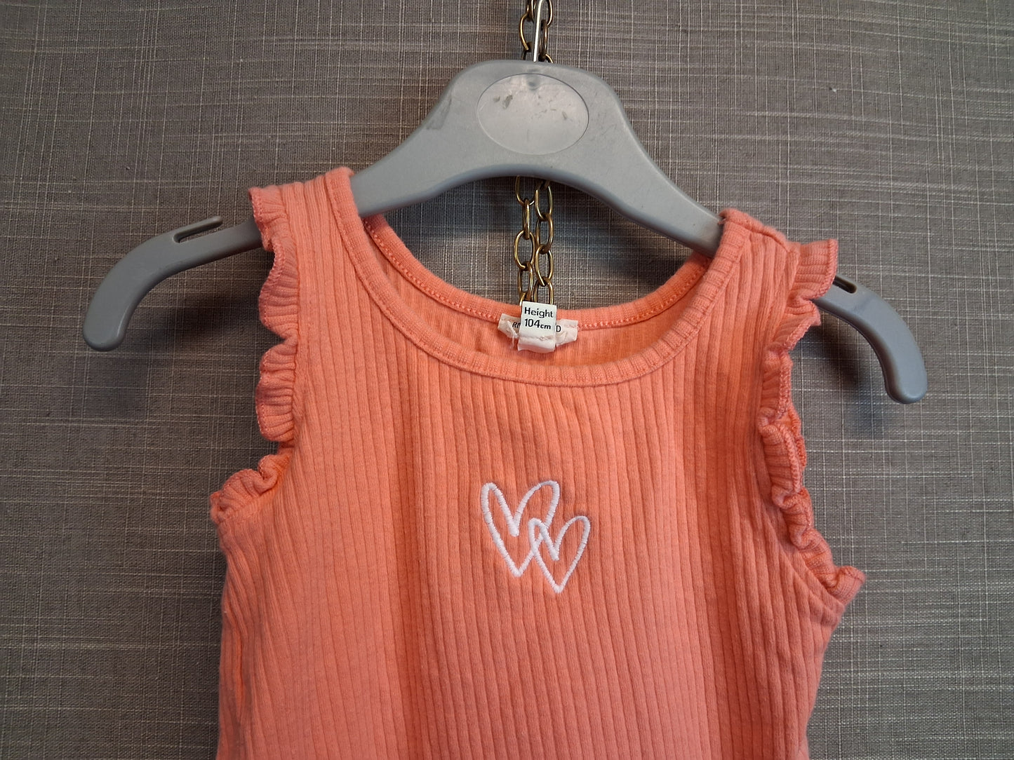 River Island Girls Peach Vest Top Age 3-4 Years