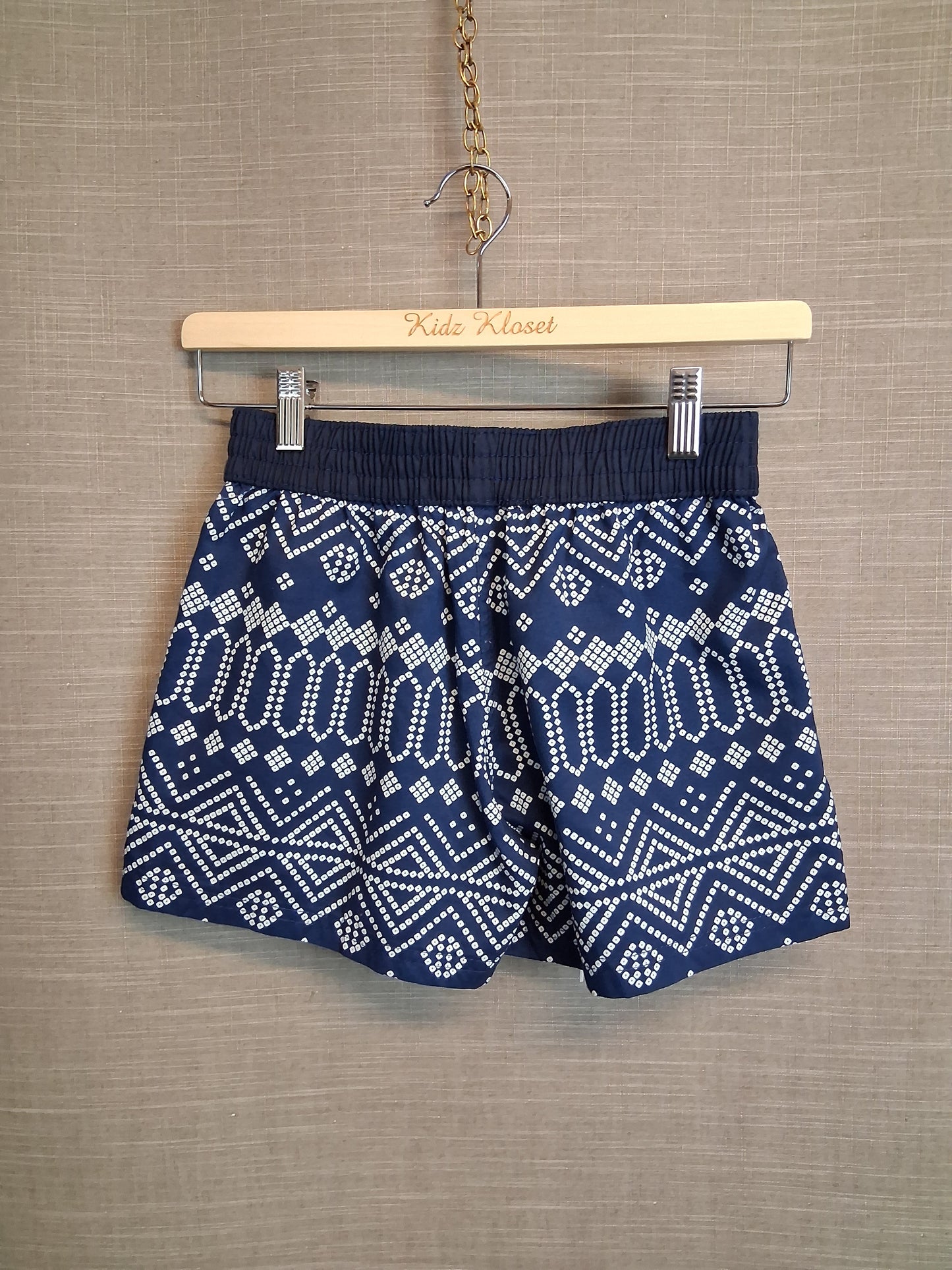 Girls Blue White Shorts Age 11-12 Years