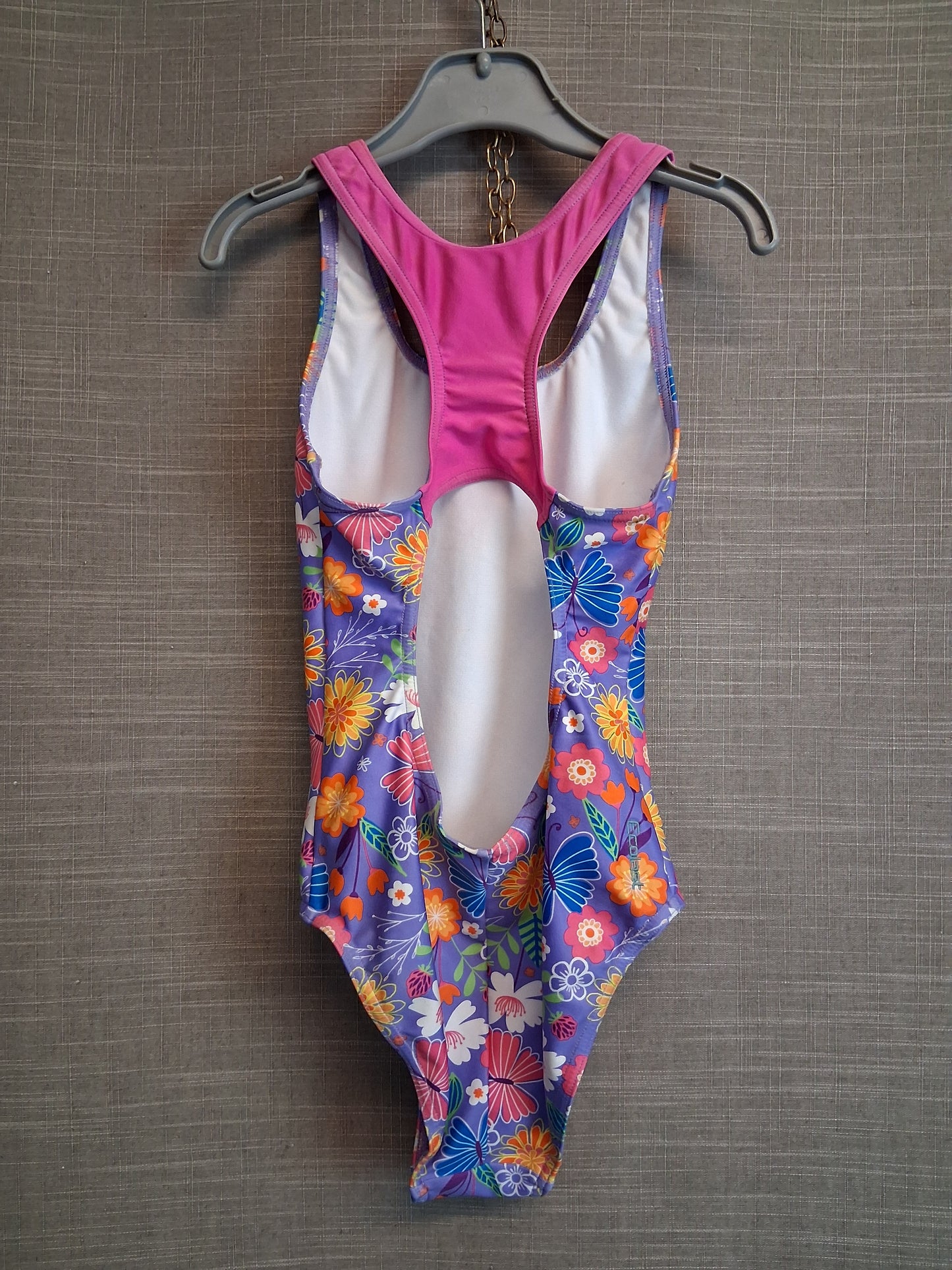 Zoggs Girls Swimsuit Multicolour Floral One Piece Swimsuit Age 6 Years