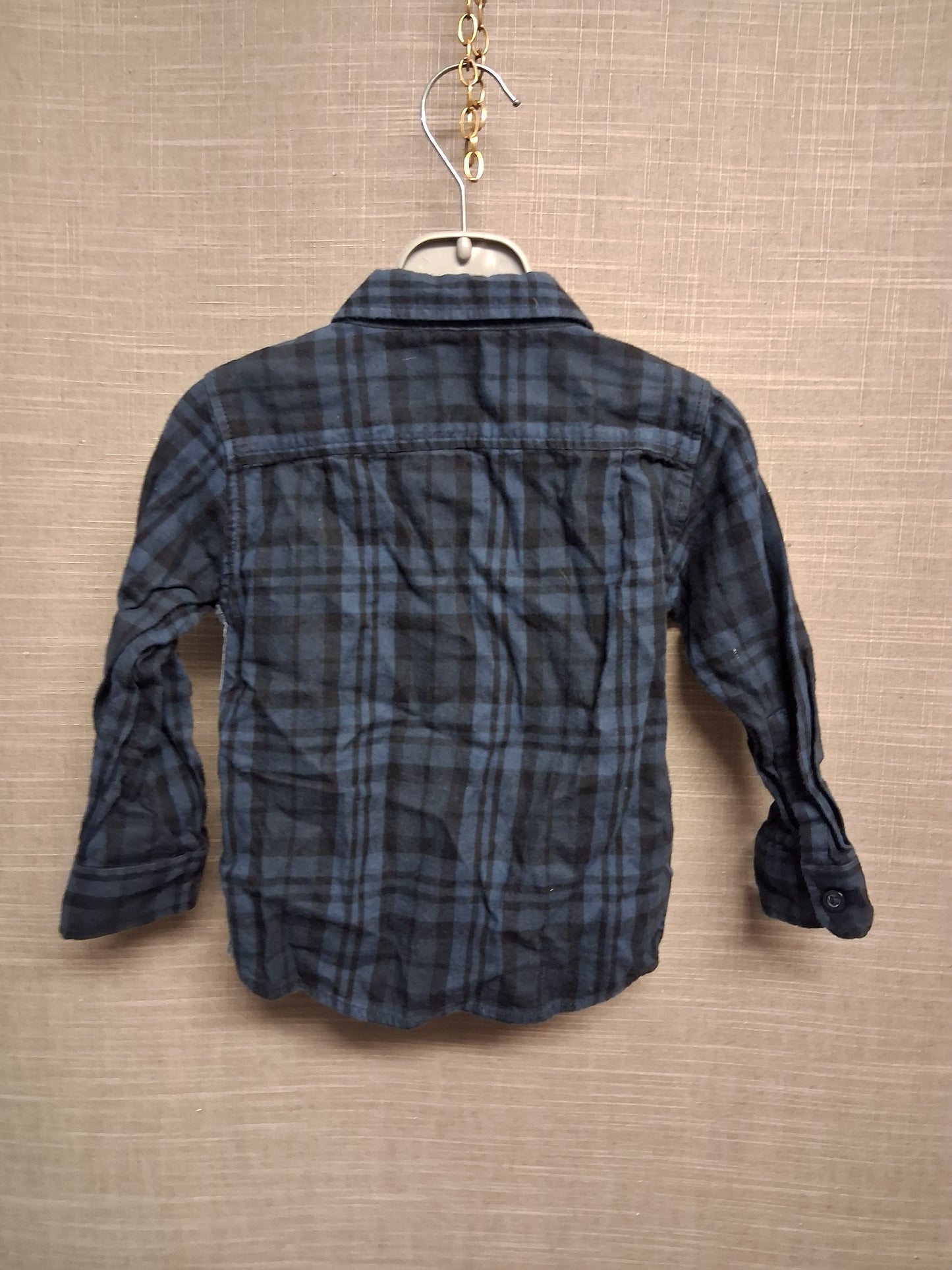 Matalan Boys Blue Check Long Sleeve Shirt Age 12-18 Months