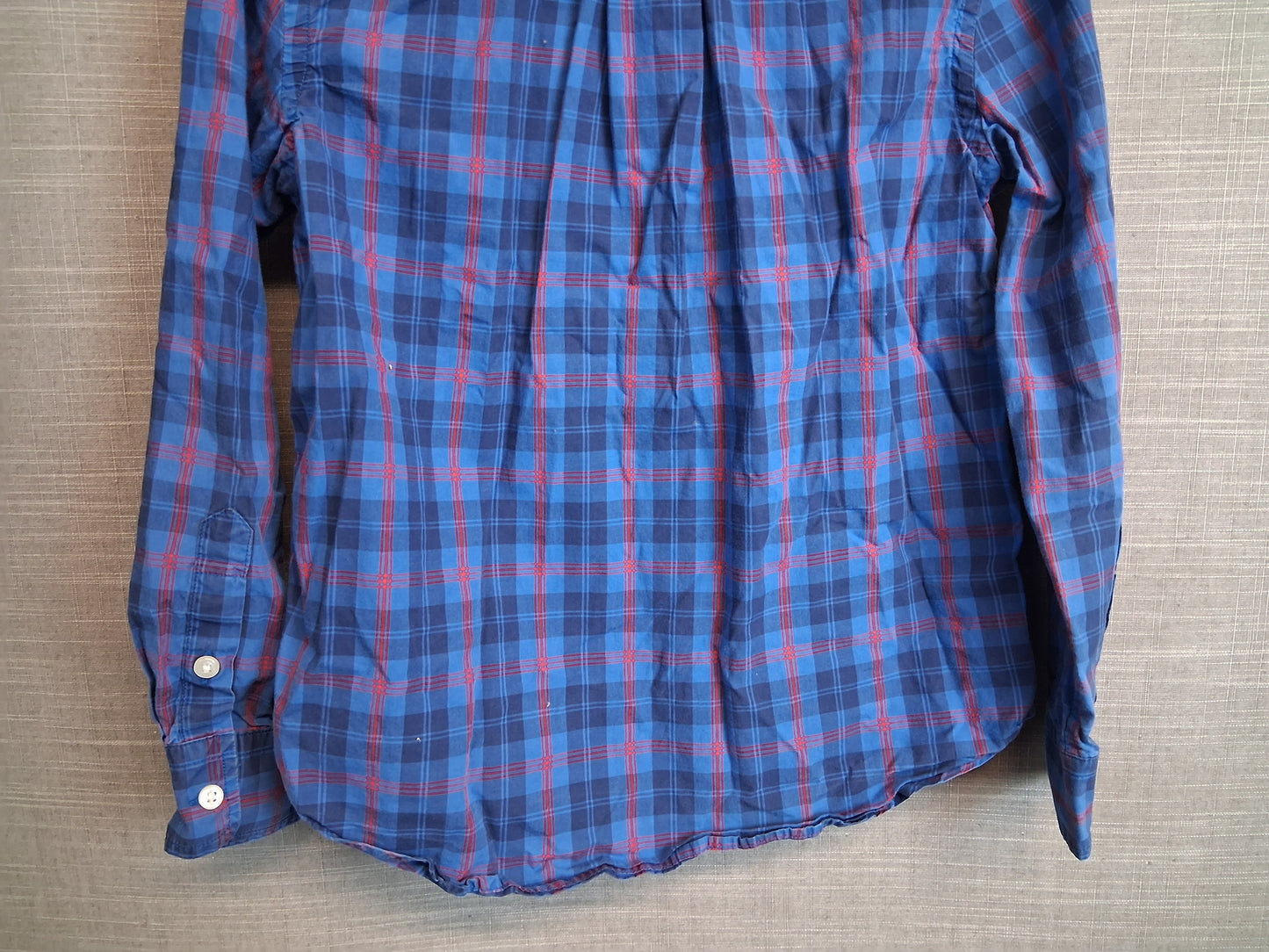 Ralph Lauren Boys Blue Check Shirt Long Sleeve Age 8 Years