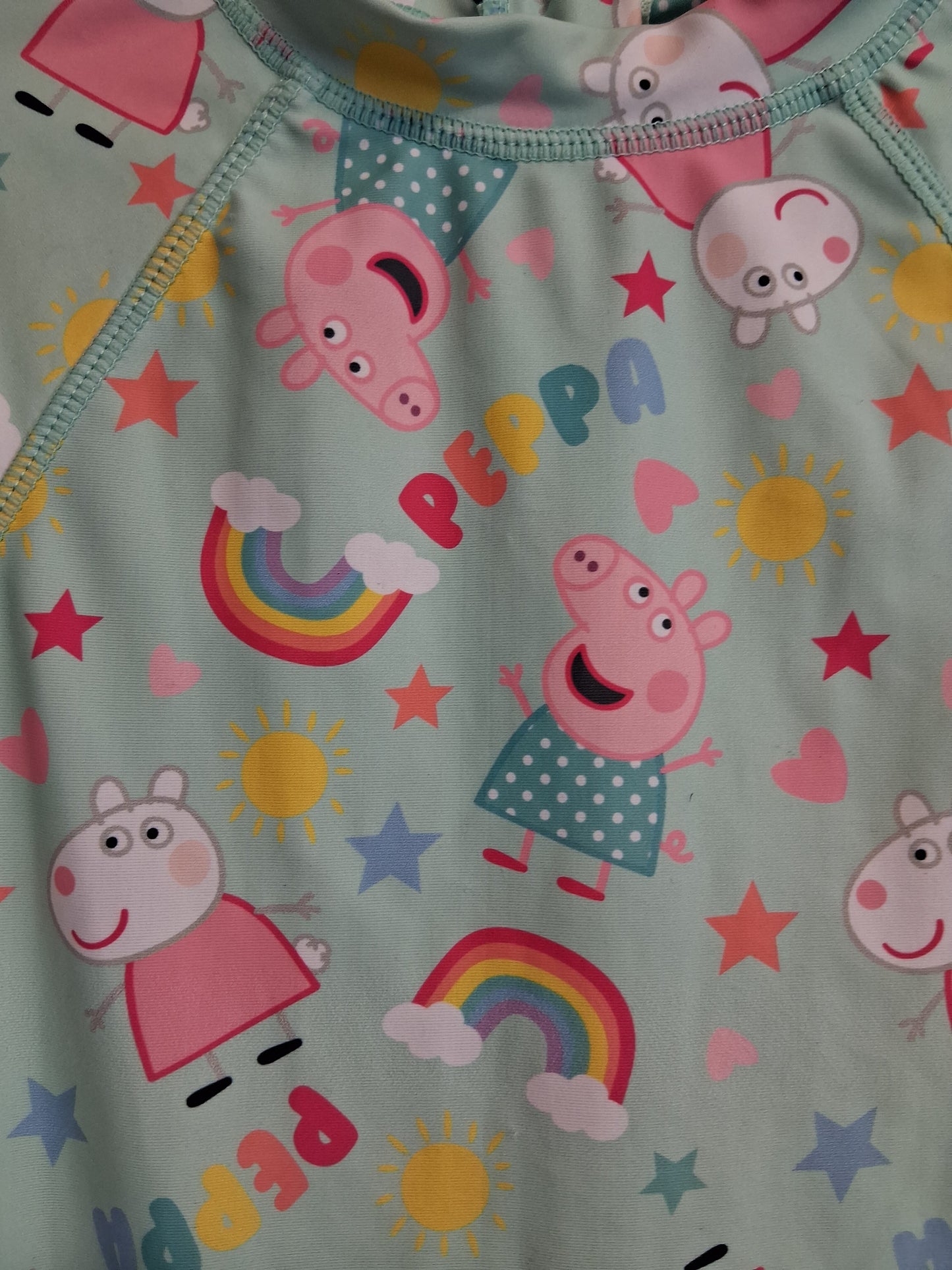 George Peppa Pig UV Swimsuit Age 3-4 Years Green One Piece