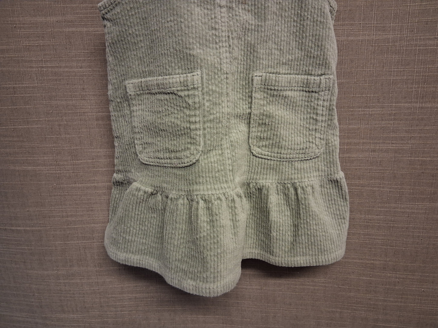 Next Girls Sage Green Corduroy Pinafore Dress Age 2-3 Years