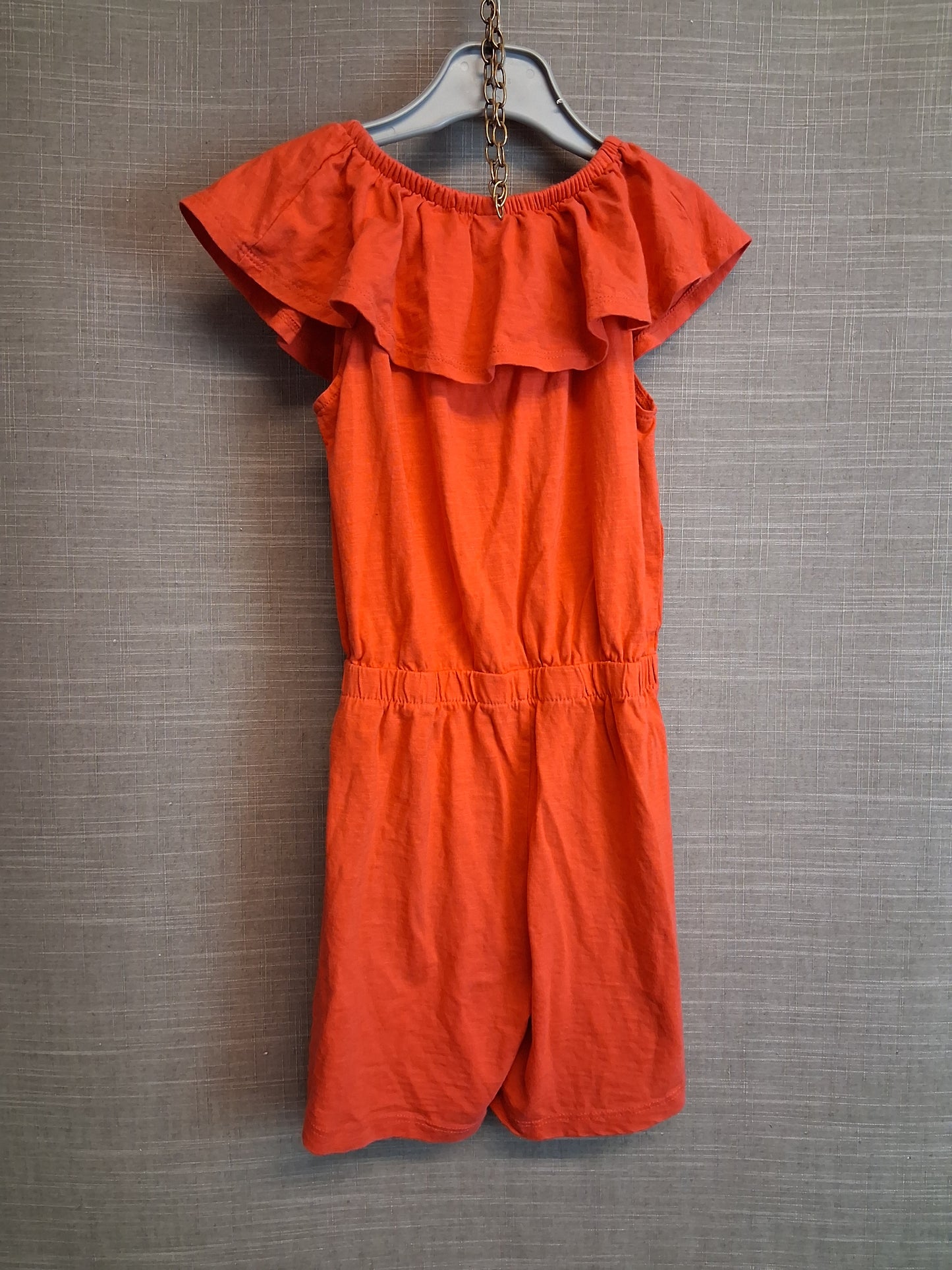 TU Girls Orange Off the Shoulder Jersey Playsuit Age 5-6 Years