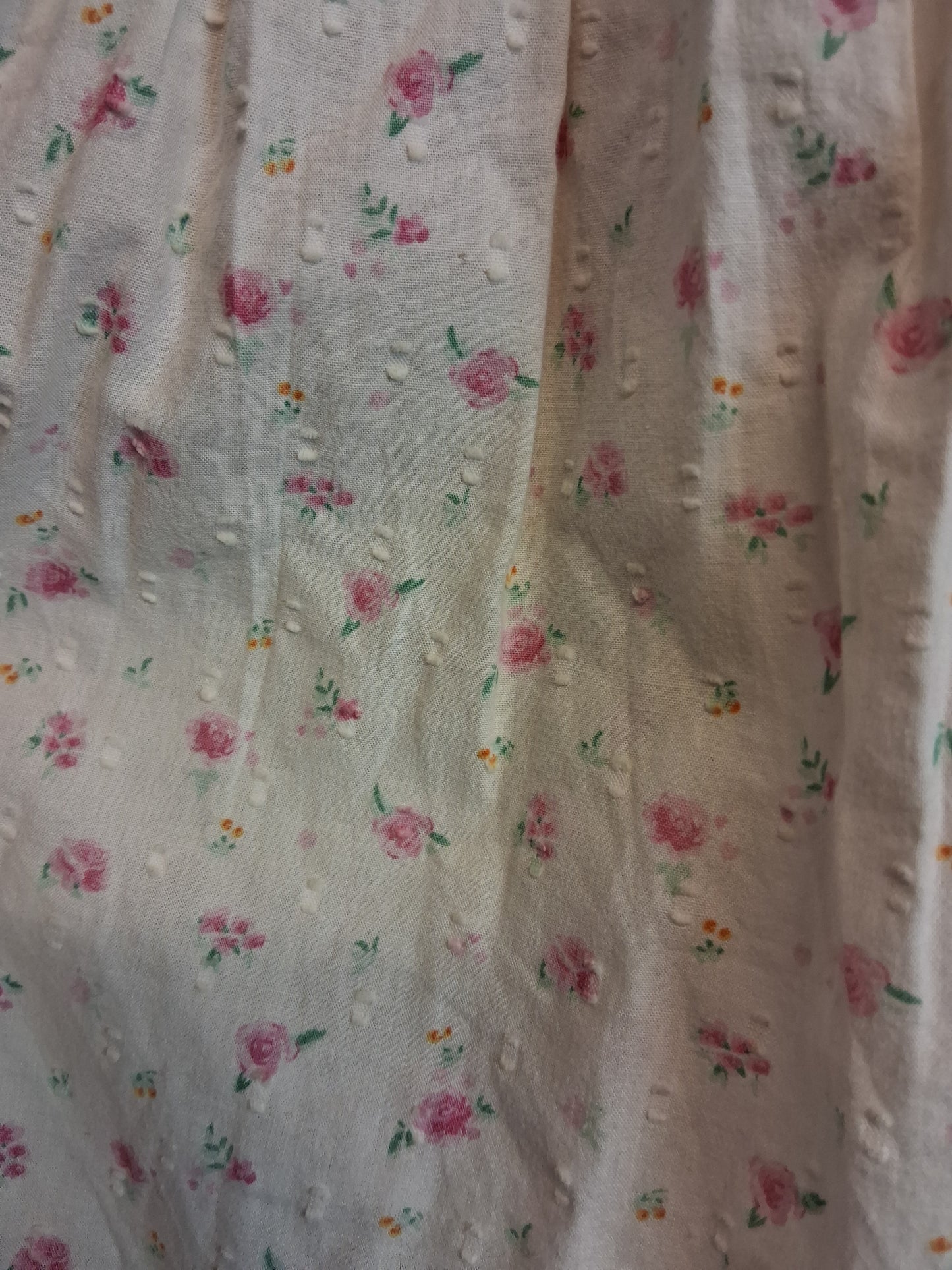 Next Girls Peter Pan Collar Blouse Cream Floral Long Sleeve Age 5-6 Years