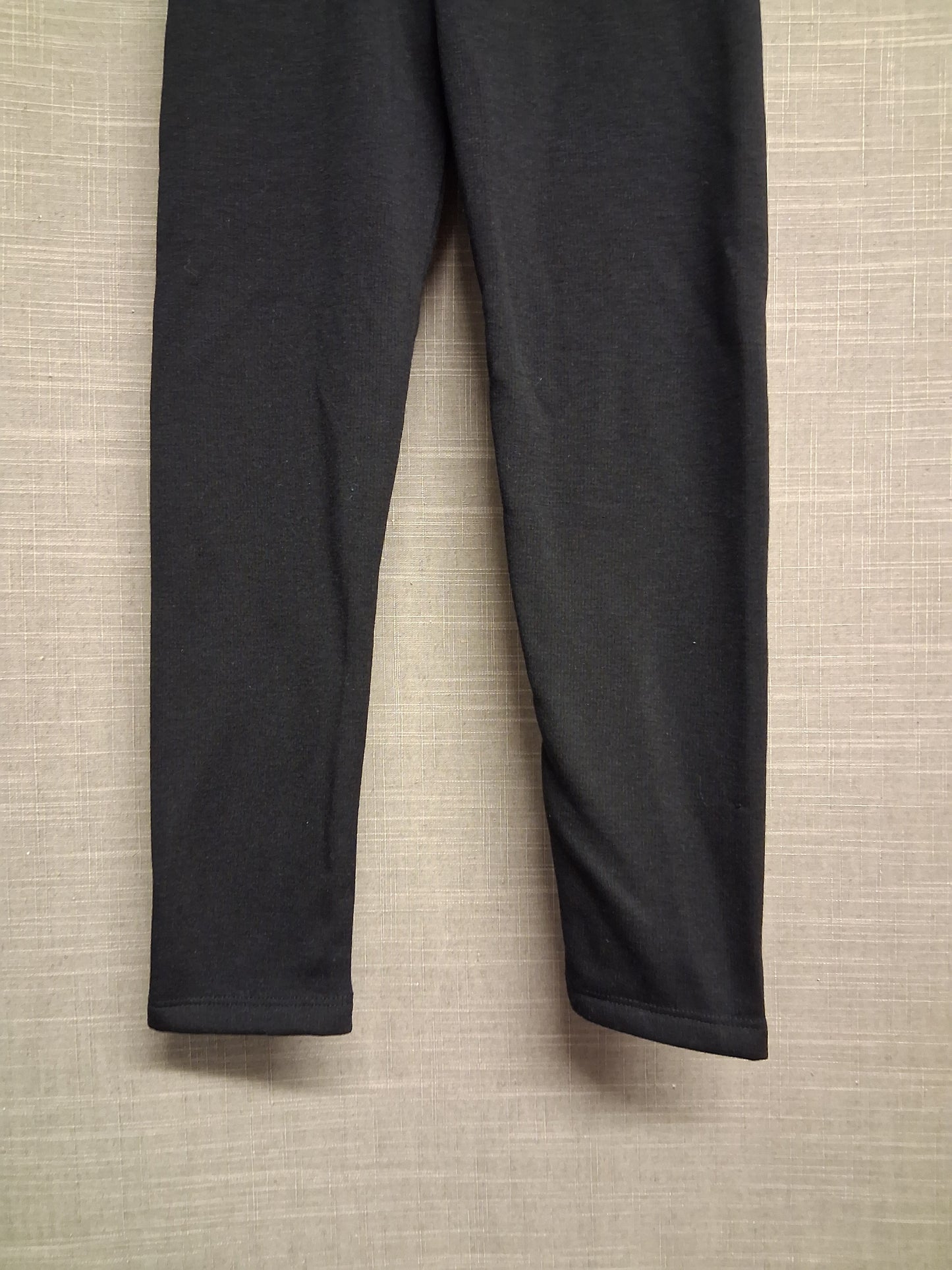 F&F Girls Black Lined Leggings Age 7-8 Years