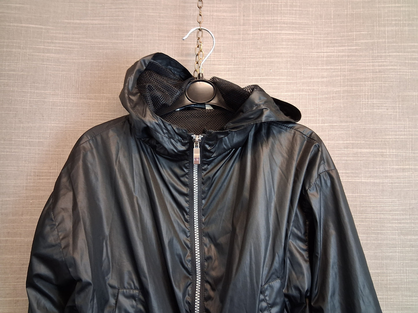 Peacocks Miss E-Vie Girls Black Shiny Cropped Jacket With Hood Age 9-10 Years