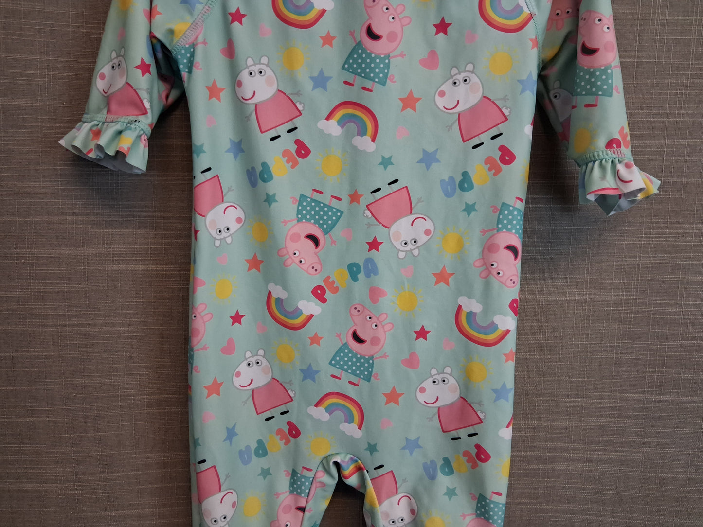 George Peppa Pig UV Swimsuit Age 3-4 Years Green One Piece
