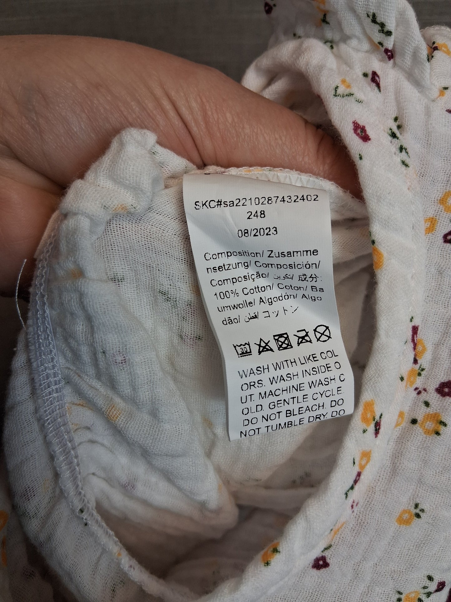 Shein Girls Romper White Floral Age Newborn