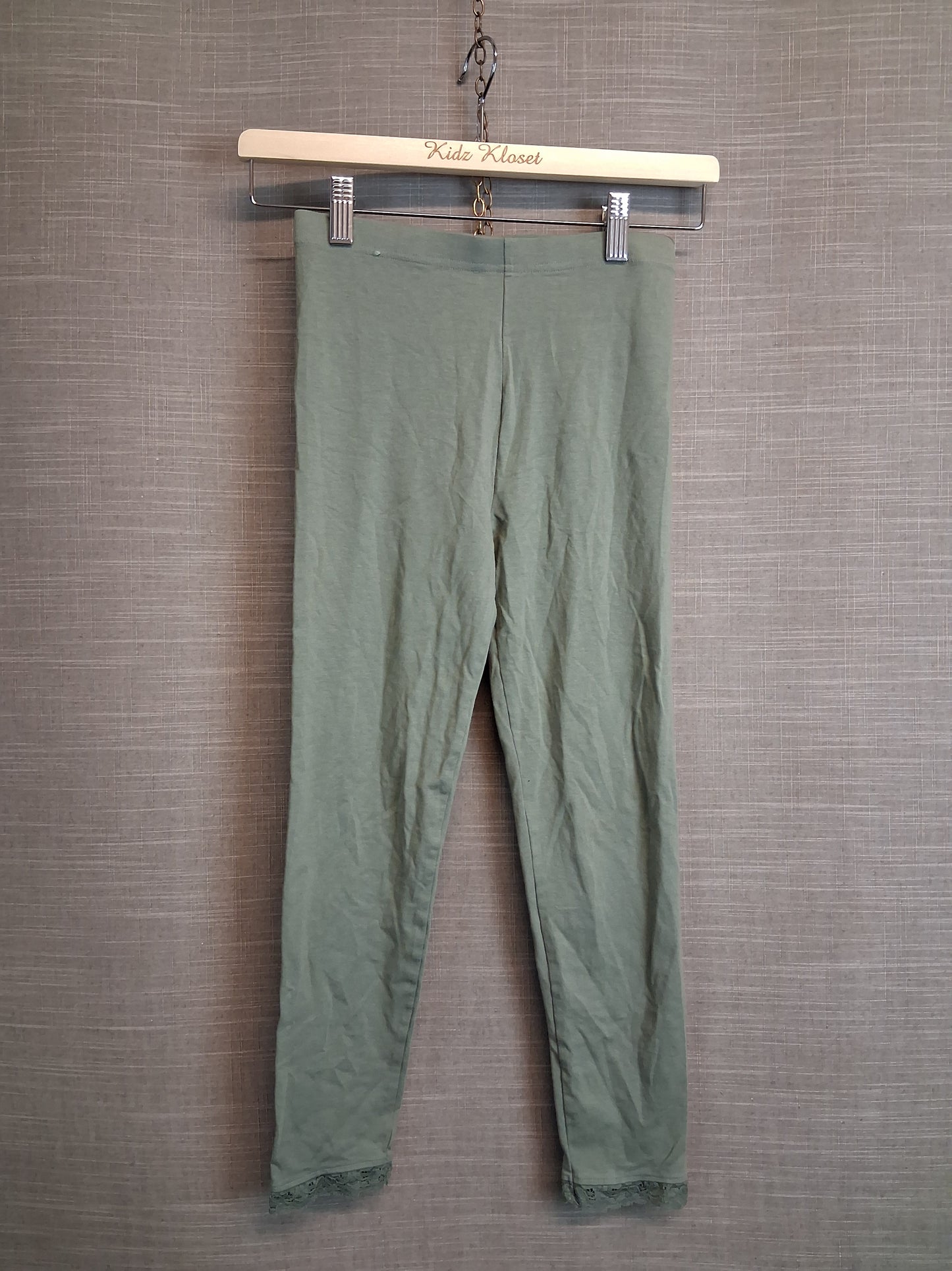 George Girls Green Leggings Lace Hem Age 11-12 Years