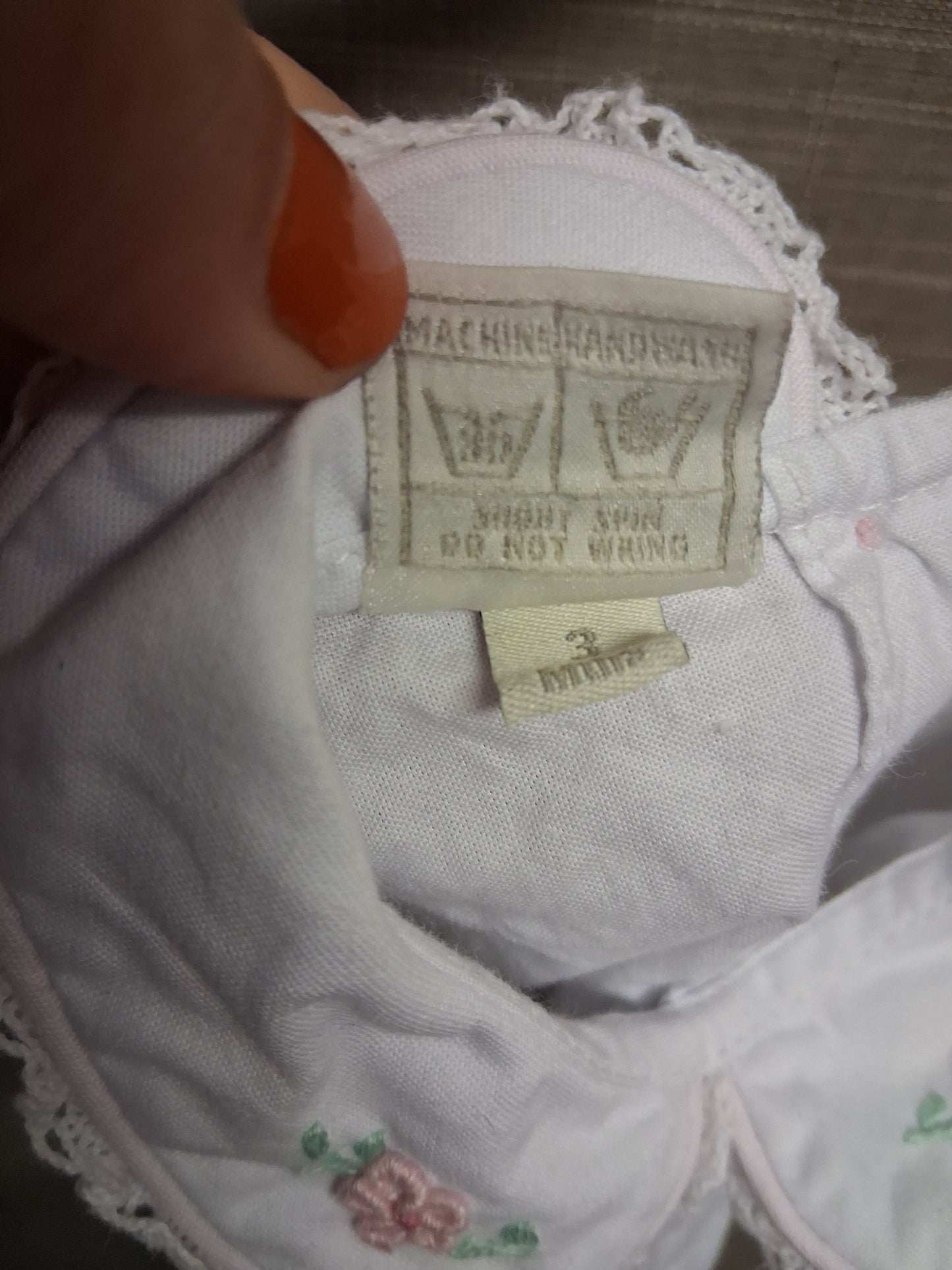 Pretty Originals Girls Traditional Button Back Blouse Embroidered Floral Collar White Short Sleeve Age 3 Months