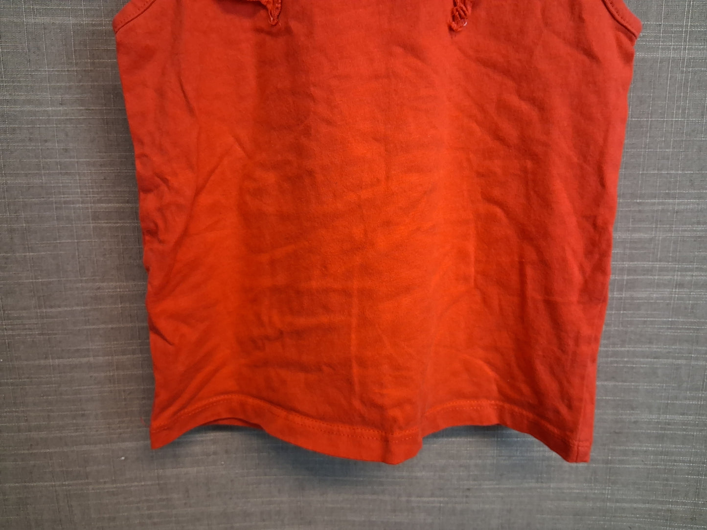 Nutmeg Girls Red Sleeveless Jersey T-Shirt Age 3-4 Years