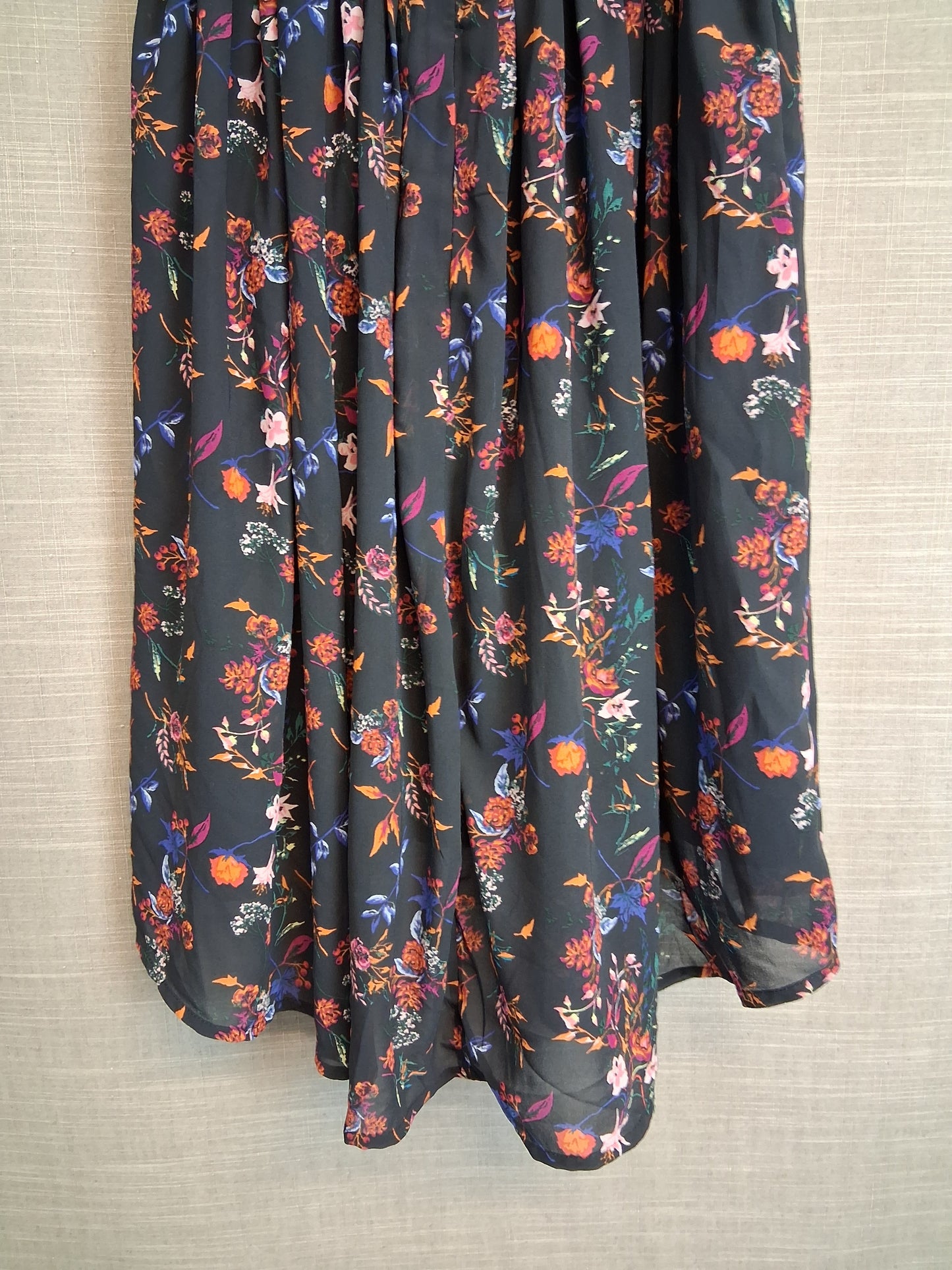 Next Girls Black Floral Sequin Sleeveless Dress Age 10 Years