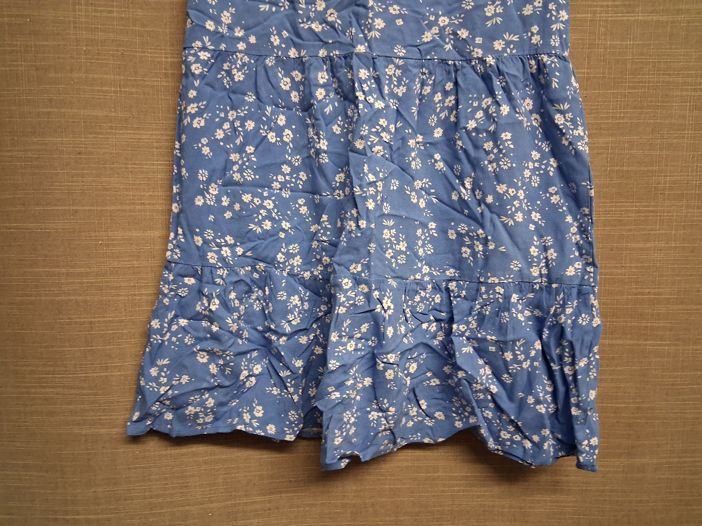 Primark Girls Blue Floral Dress Short Sleeve Age 8-9 Years