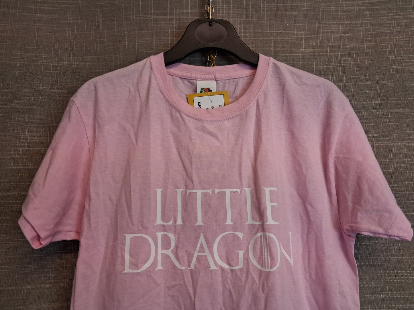Fruit of the Loom 'Little Dragon' Pink T-Shirt Age 7-8 Years New