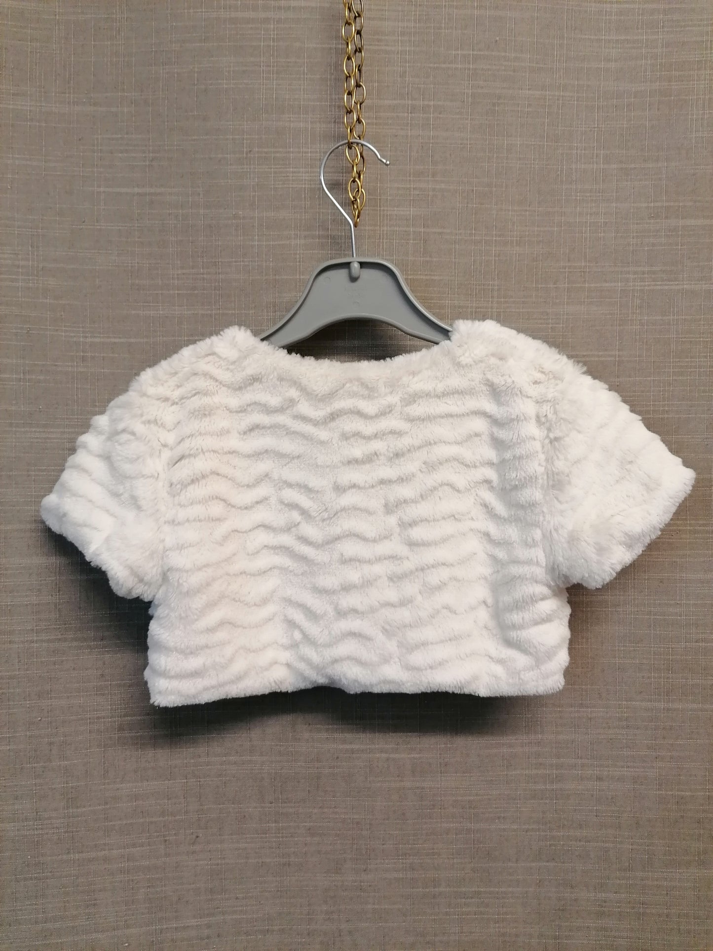 George Girls Bolero Shrug Plush Cream Bow Detail Age 3-4 Years
