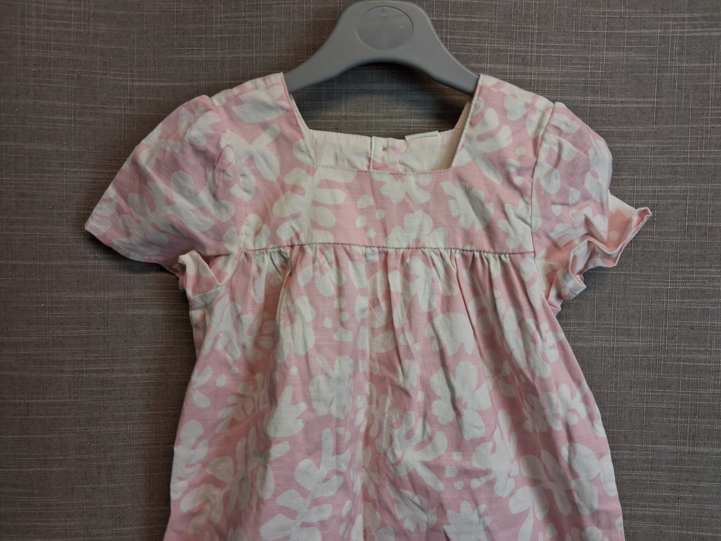 H&M Girls Pink Floral Dress Age 2-3 Years 100% Cotton New
