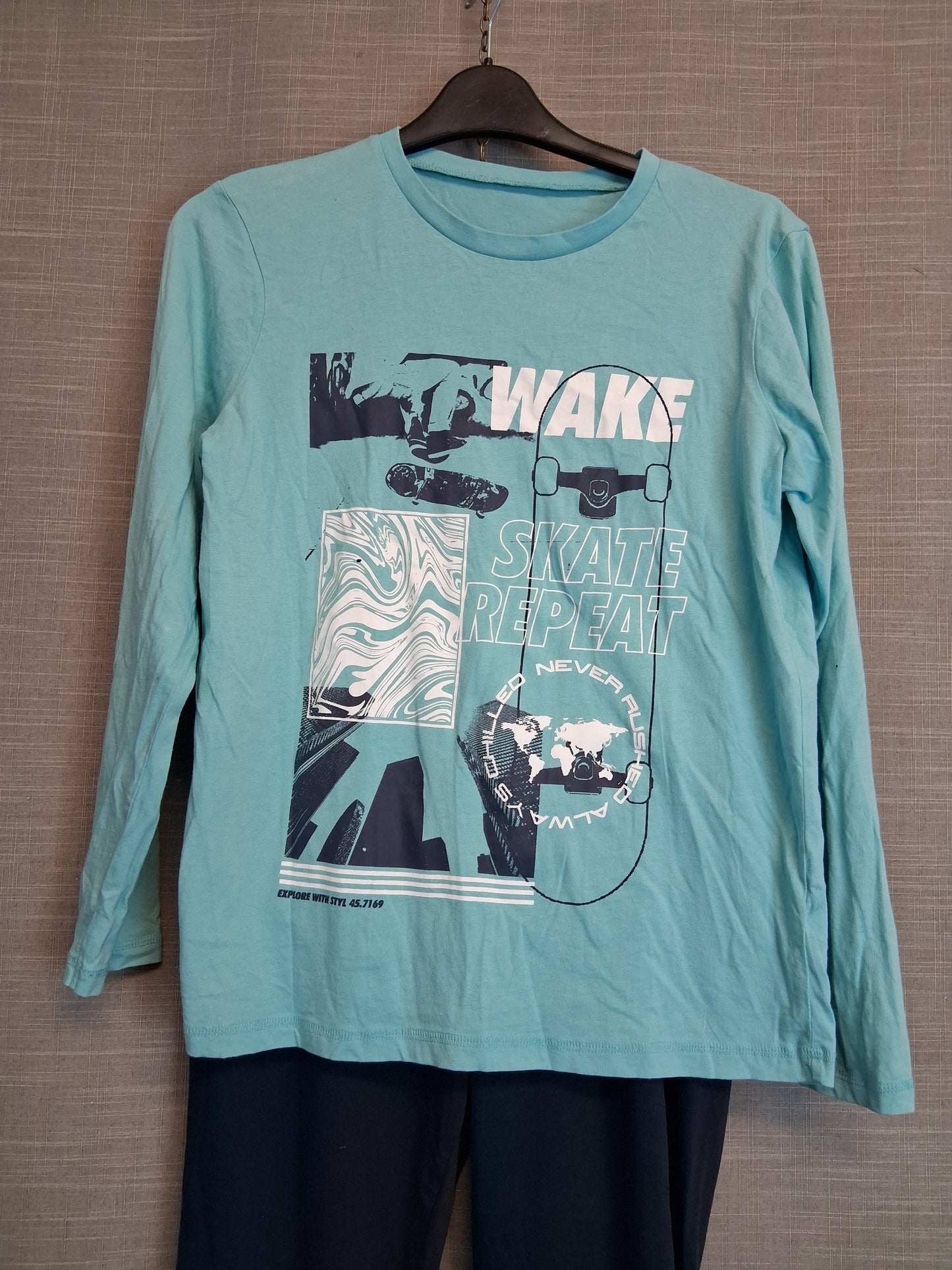 George Boys Pyjamas PJs 2 Piece Set Age 14-15 Years