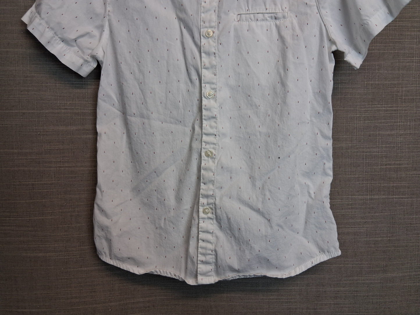Mayoral Slim Fit Short Sleeve Shirt Age 9 Years White Spotty