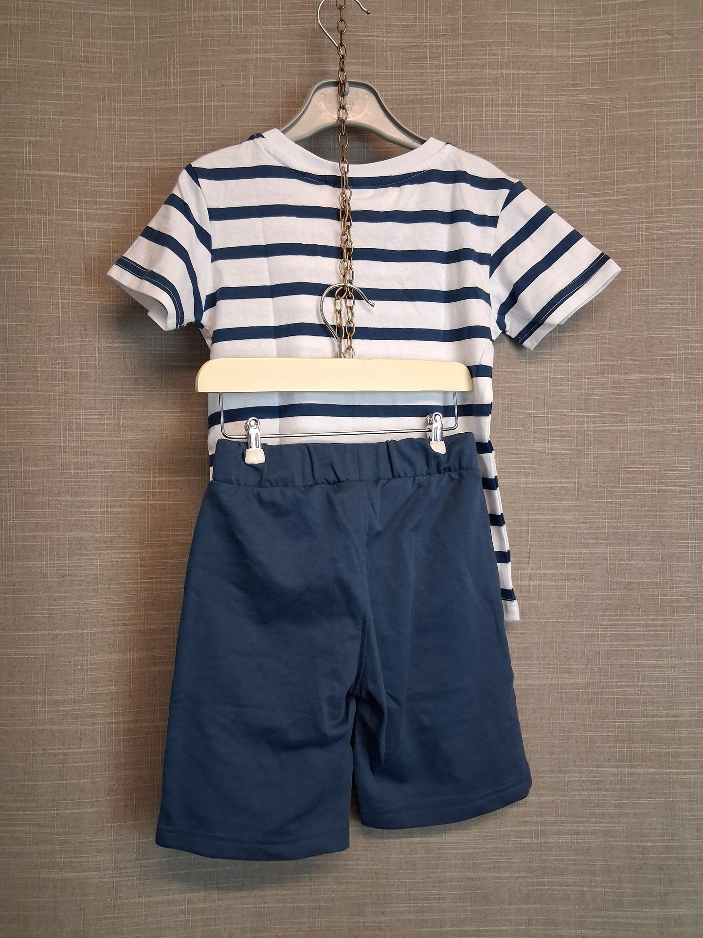 Lily & Dan 2 Piece Summer Set Shorts & T-Shirt Multicolour Age 4-5 Years New