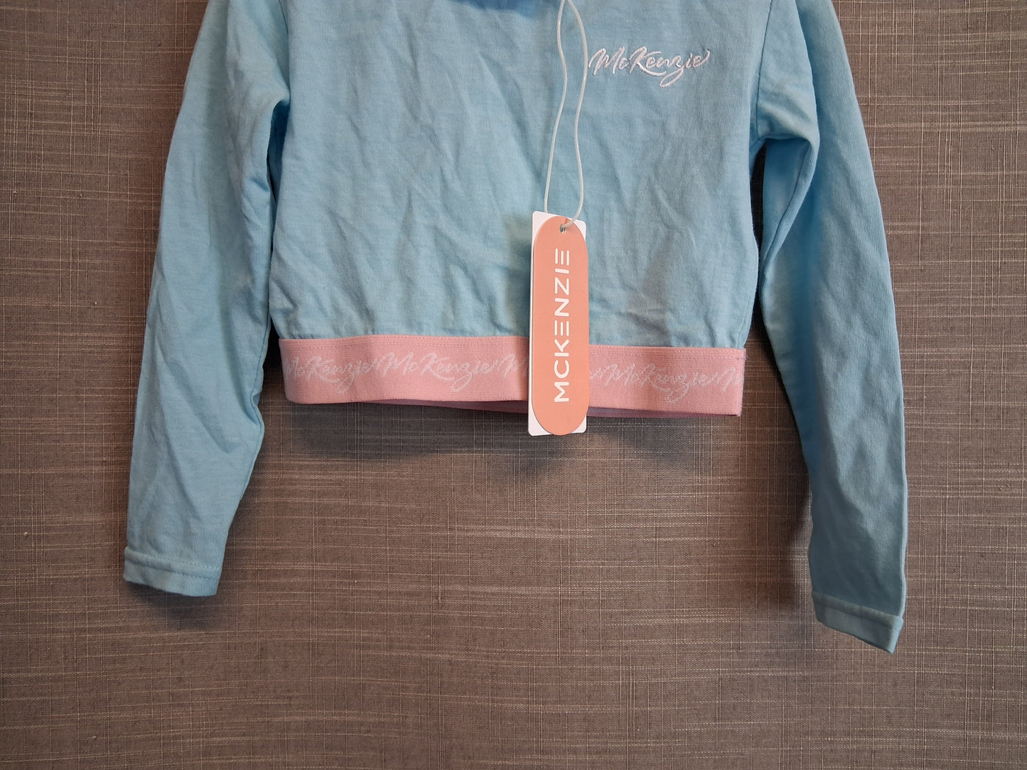 Mckenzie Girls Blue Crop Long Sleeve T-Shirt Age 3-4 Years New