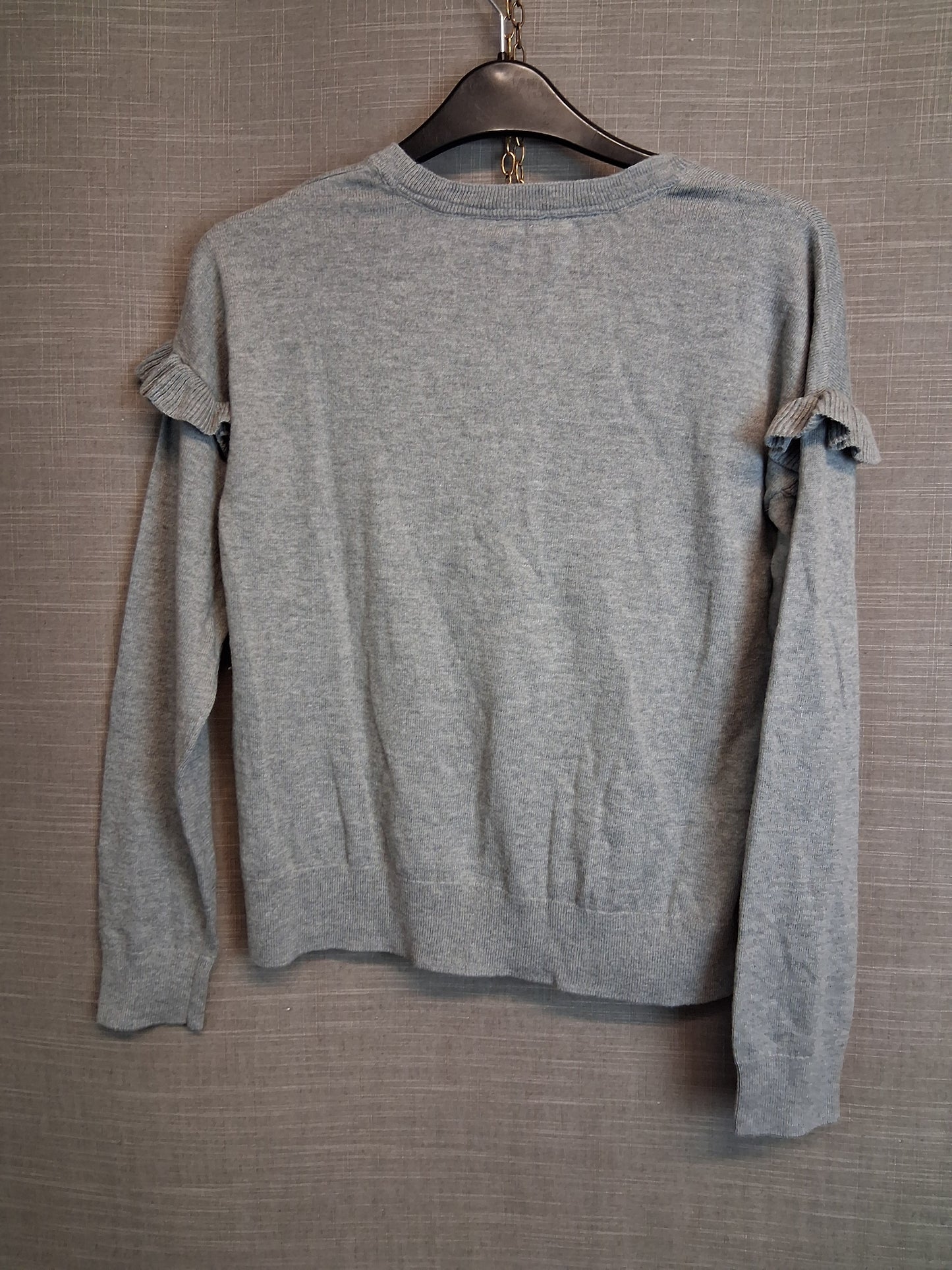 GAP Girls Grey Ruffle Long Sleeve Knitted Star Jumper Age 14 Years New