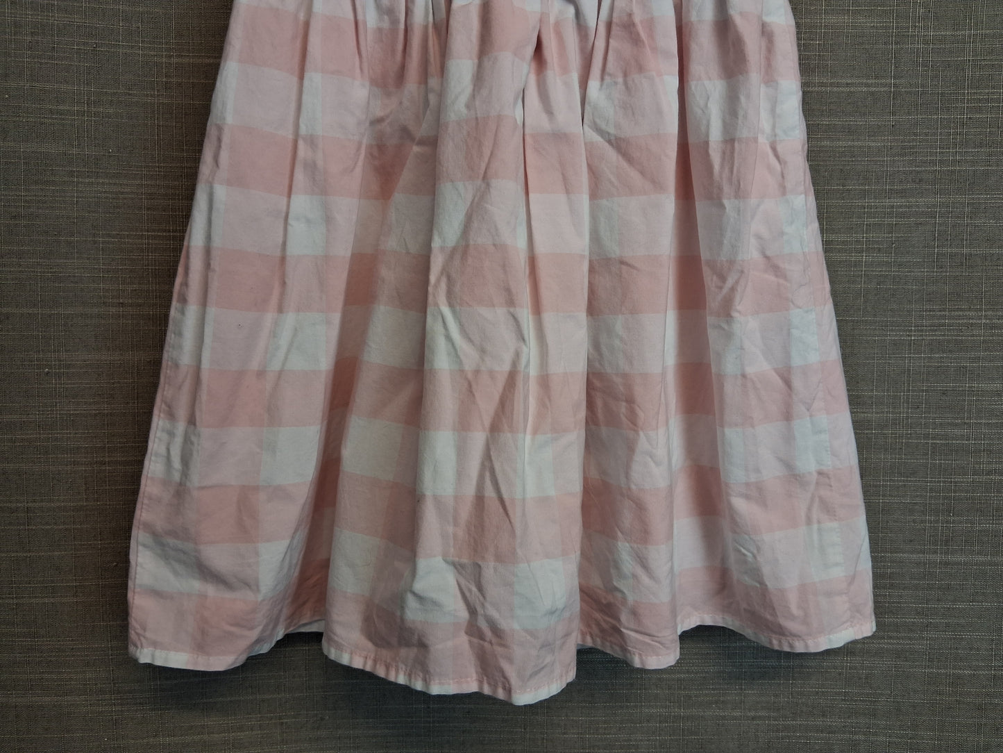 George Girls Pink Check Dress Short Sleeve Age 12-18 Months