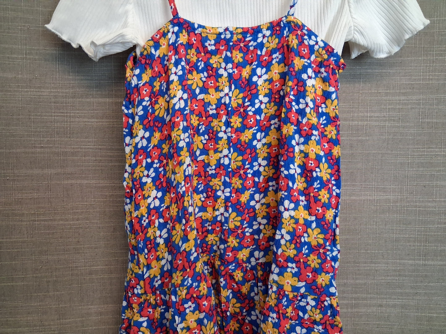 Primark Girls 2 Piece Outfit T-Shirt & Dress Multicolour Floral Age 3-4 Years