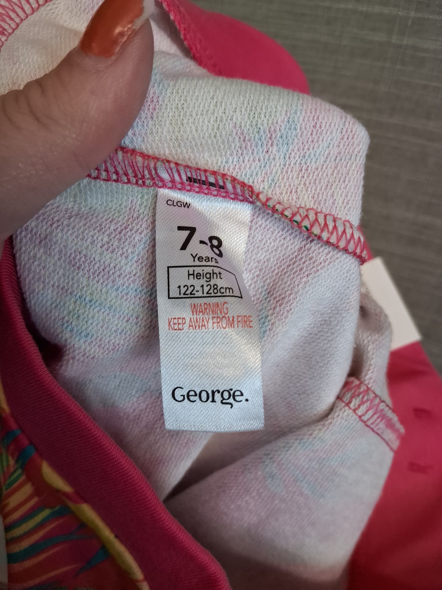 George Girls Floral Pink Shorts Age 7-8 Years New