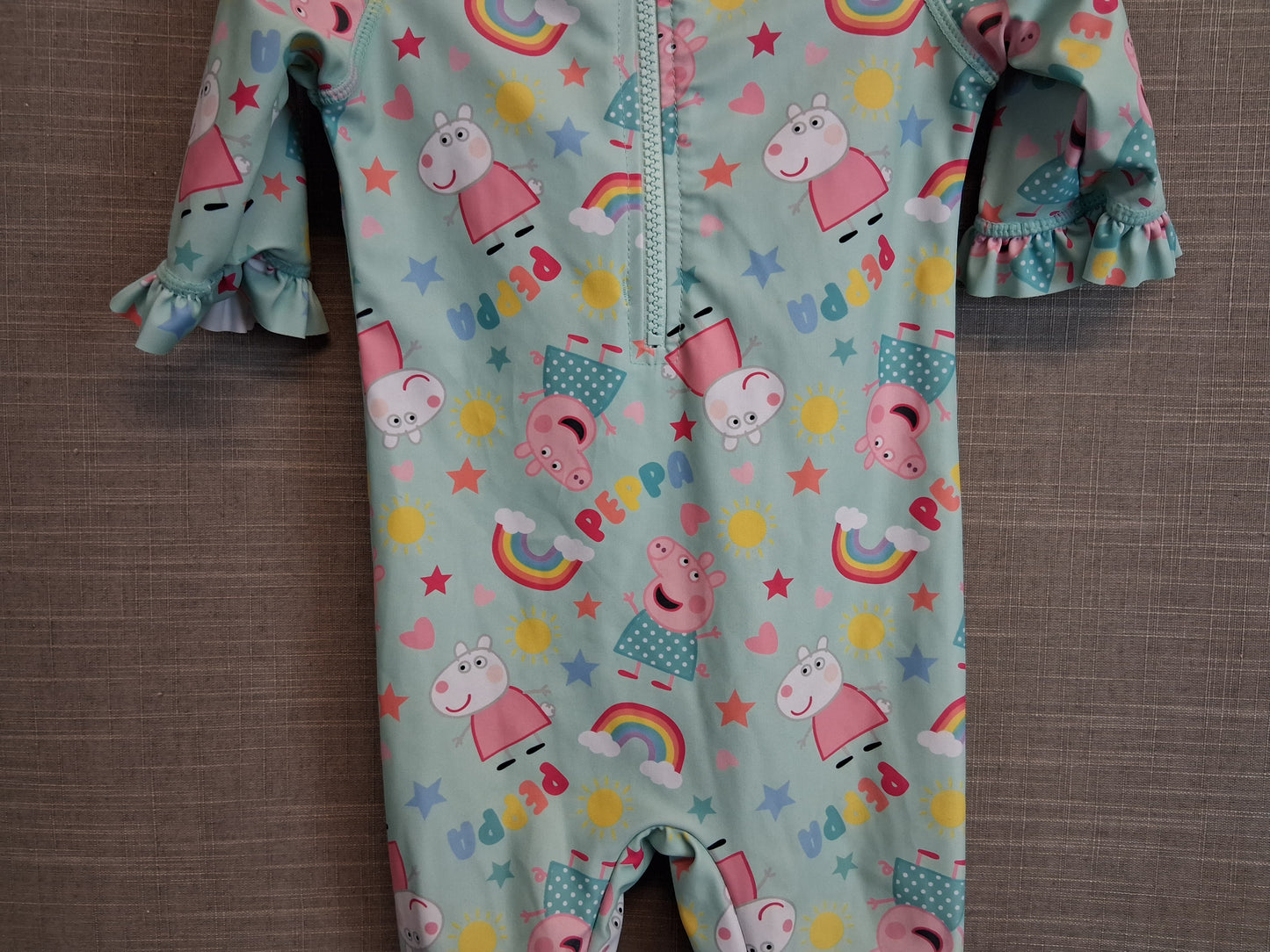 George Peppa Pig UV Swimsuit Age 3-4 Years Green One Piece