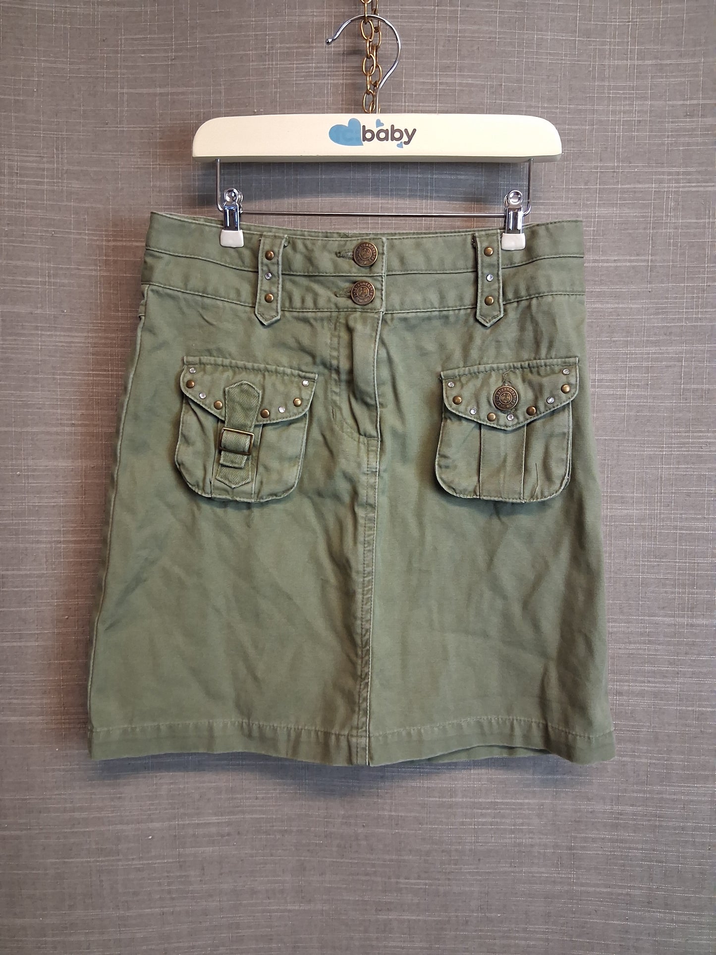 Mary-Kate and Ashley George Khaki Pencil Skirt Age 7-8 Years Vintage