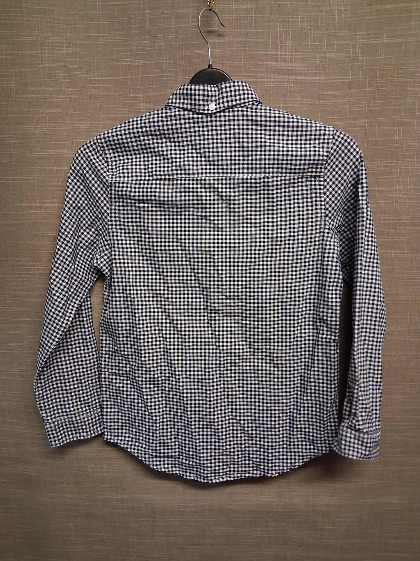 Next Boys Blue White Check Long Sleeve Shirt Age 10 Years