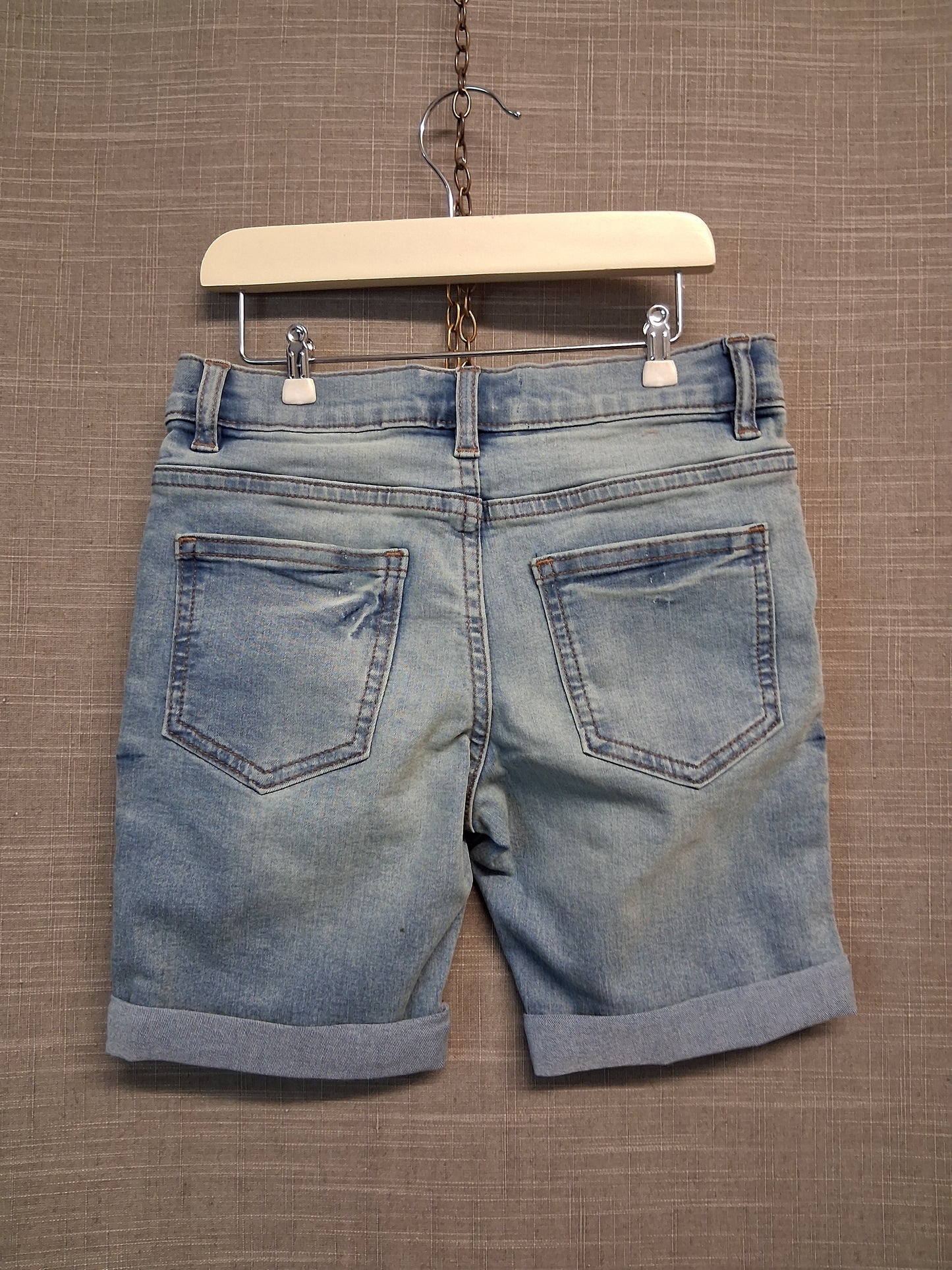 Next Boys Blue Denim Shorts Jorts Age 6 Years Adjustable Waist