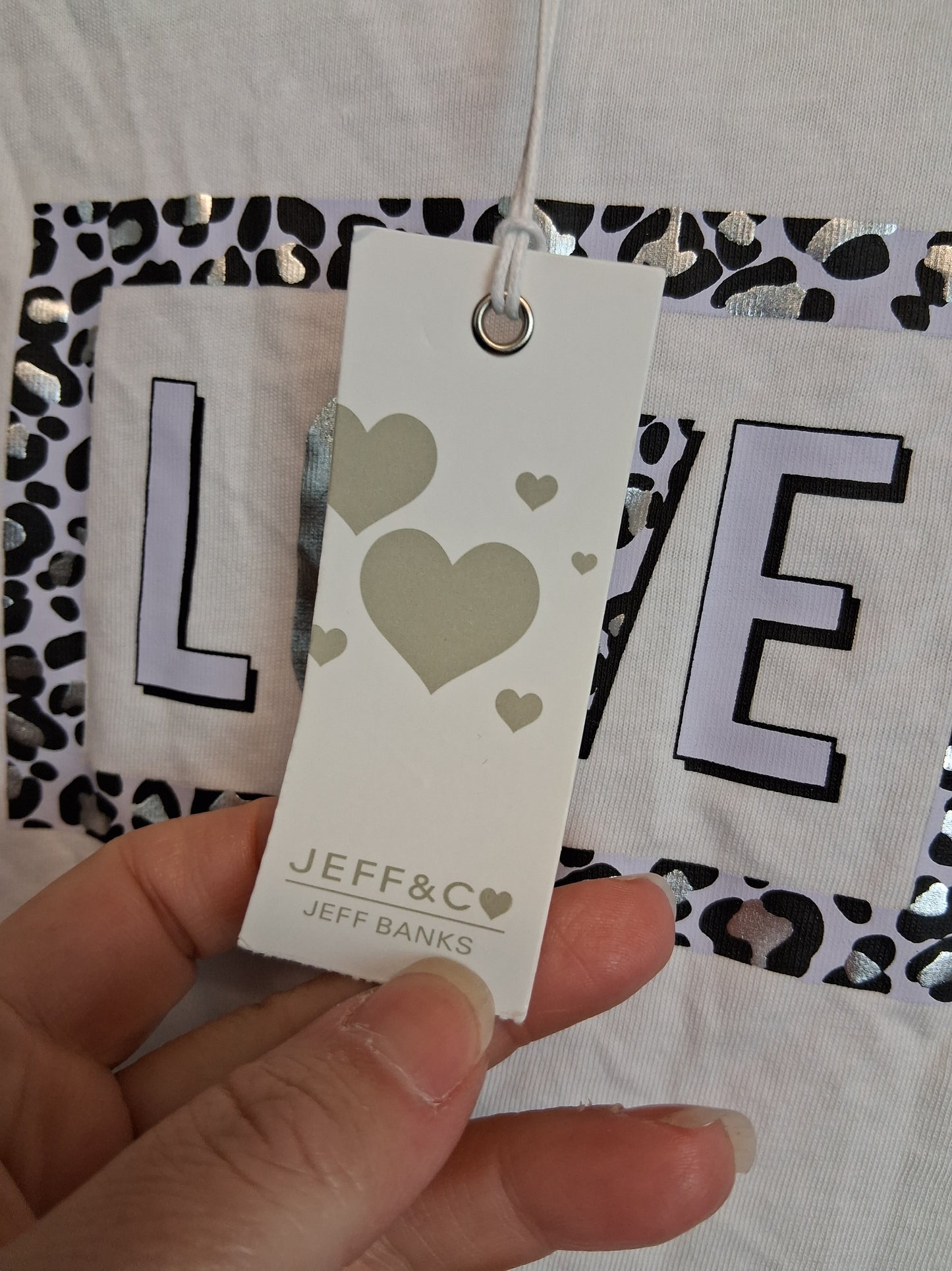 Jeff&Co Girls Long Sleeve Jersey T-Shirt "Love" Age 11-12 Years New
