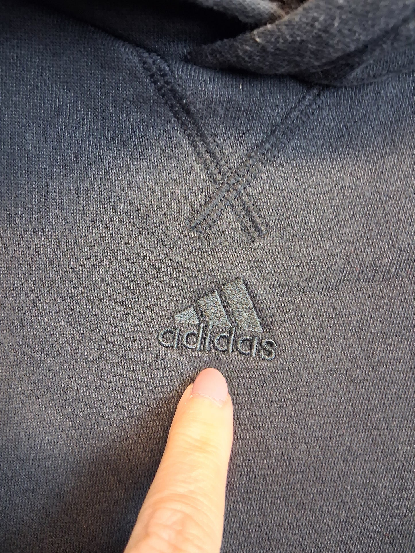 Adidas Boys Black Hoodie Age 11-12 Years