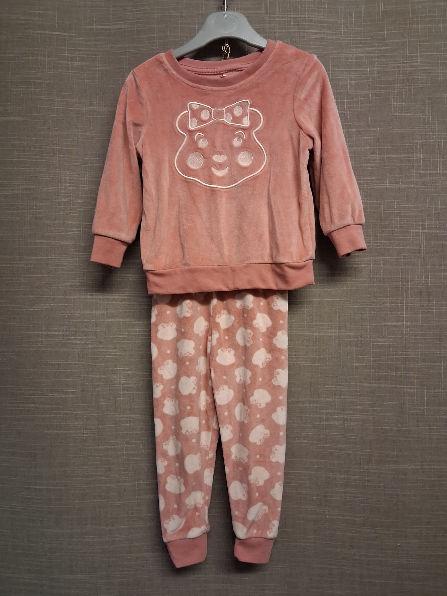 George Girls "Pudsey" Children in Need Pink Pyjamas PJs Set Age 18-24 Months