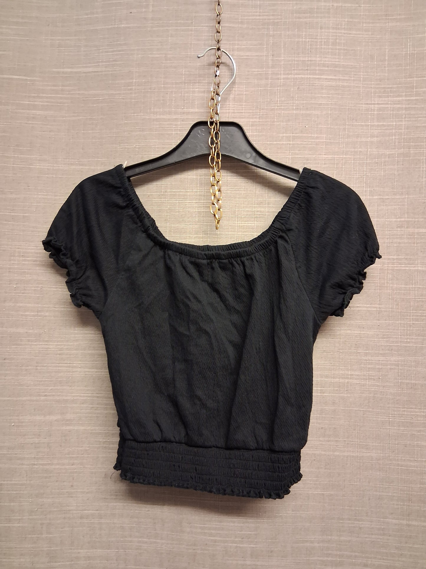 George Girls Black Off the Shoulder Top Age 7-8 Years