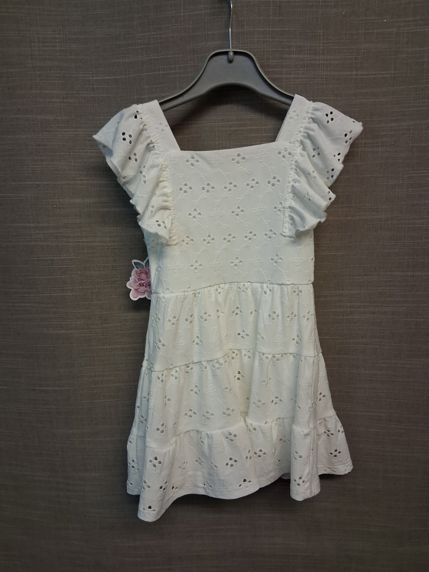 Btween Girls White Brodiere Anglaise A Line Dress Age 4 Years New